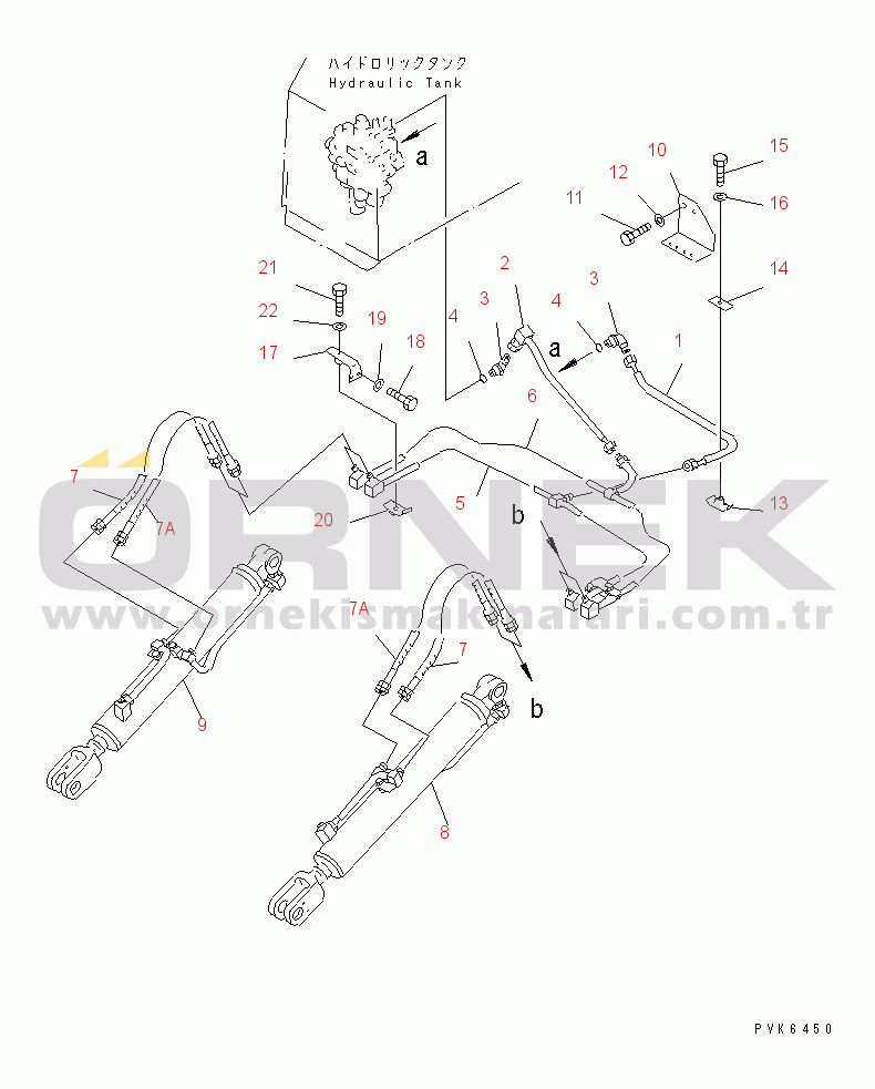Komatsu D31S-20 S/N 41001-UP HYDRAULIC PIPING (LIFT CYLINDER LINE)
