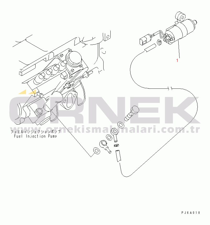 Komatsu D31S-20 S/N 41001-UP FUEL LIFT PUMP (ORDERING TRANSFERRED PARTS)