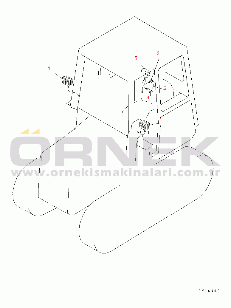 Komatsu D31S-20 S/N 41001-UP VEHICEL LAMP (FOR ROPS CAB)