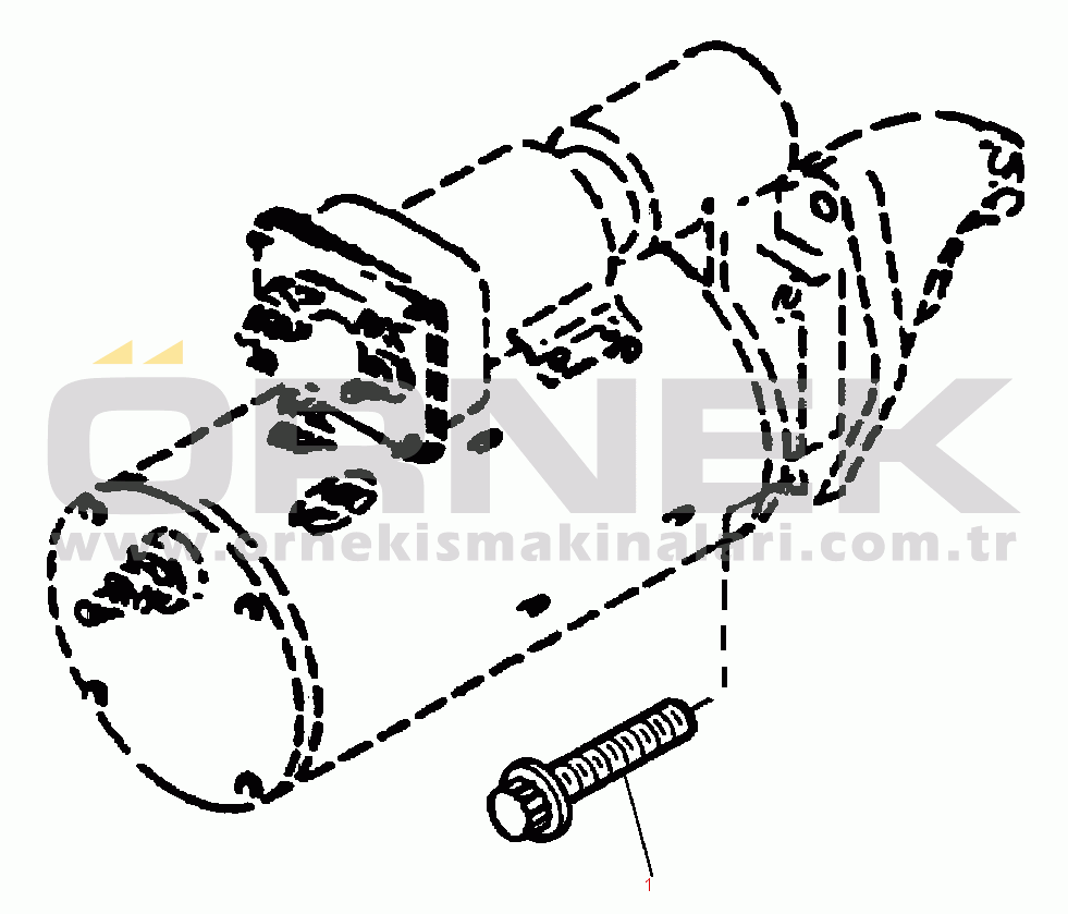 Komatsu D38E-1/P-1 S/N P085501-P085798 STARTER MOTOR MOUNTING