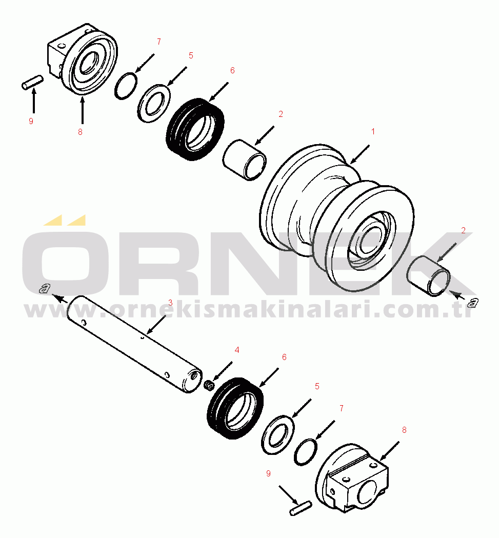 Komatsu D38E-1/P-1 S/N P085799-P086238 TRACK ROLLER