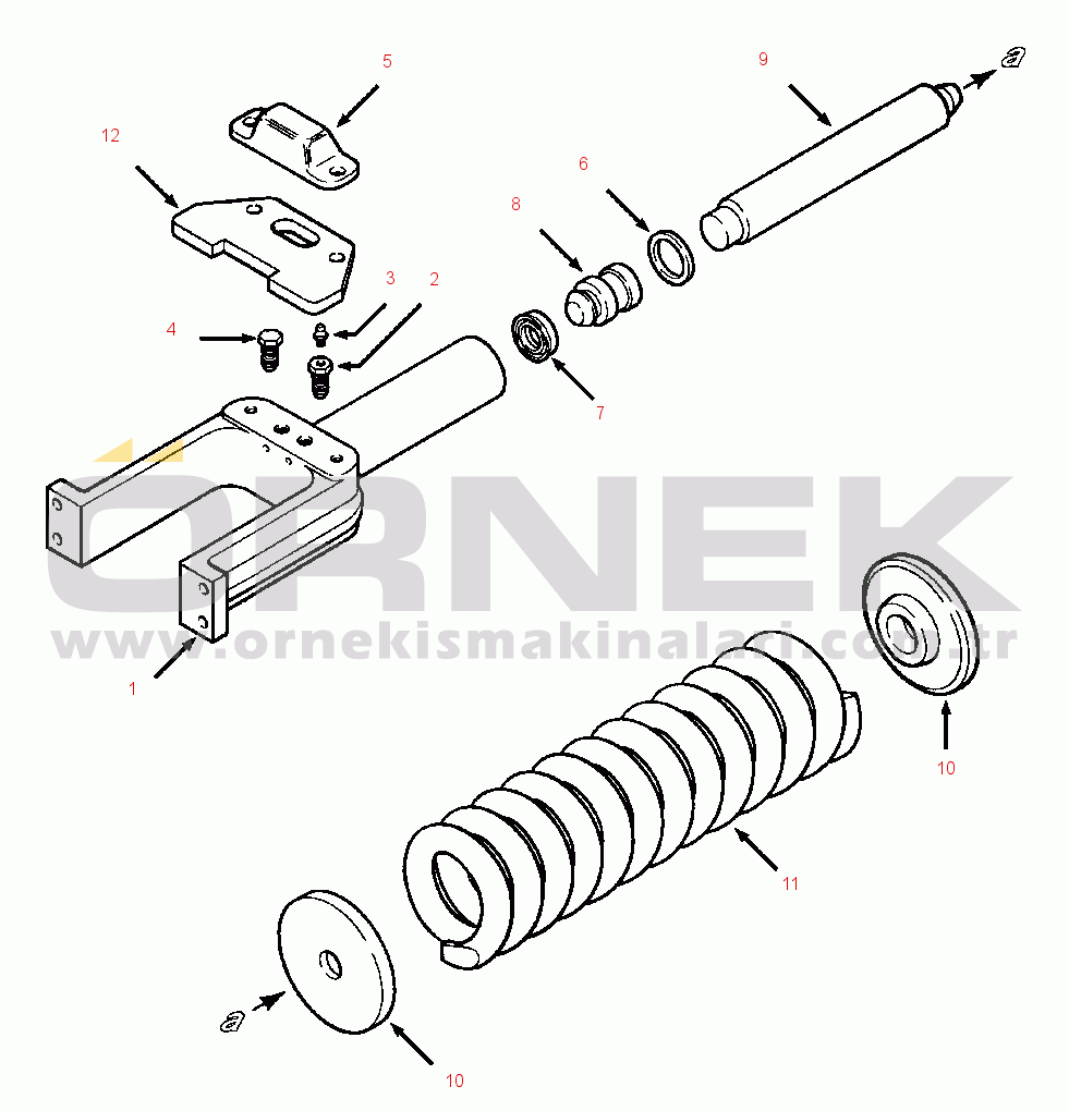 Komatsu D38E-1/P-1 S/N P085799-P086238 TRACK ADJUSTER