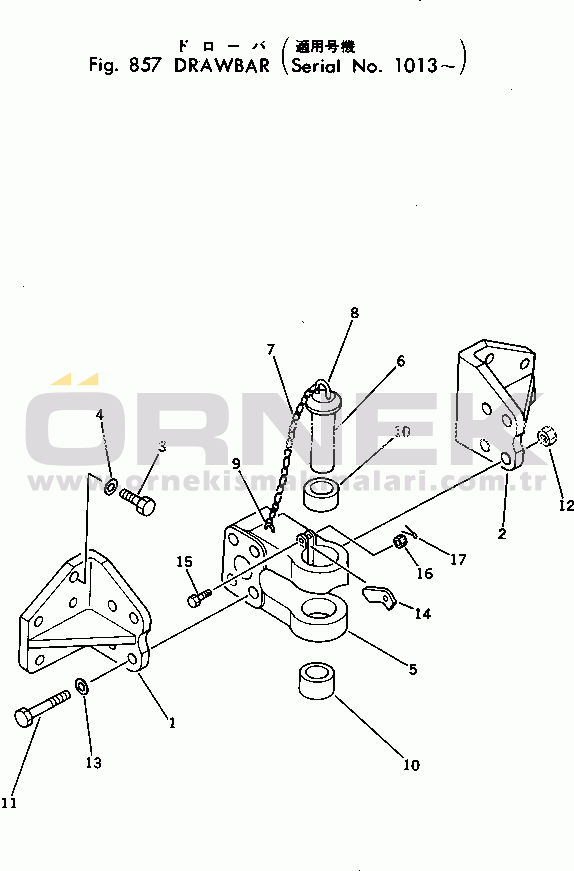 Komatsu D455A-1 S/N 1002-UP DRAWBAR(#1013-)