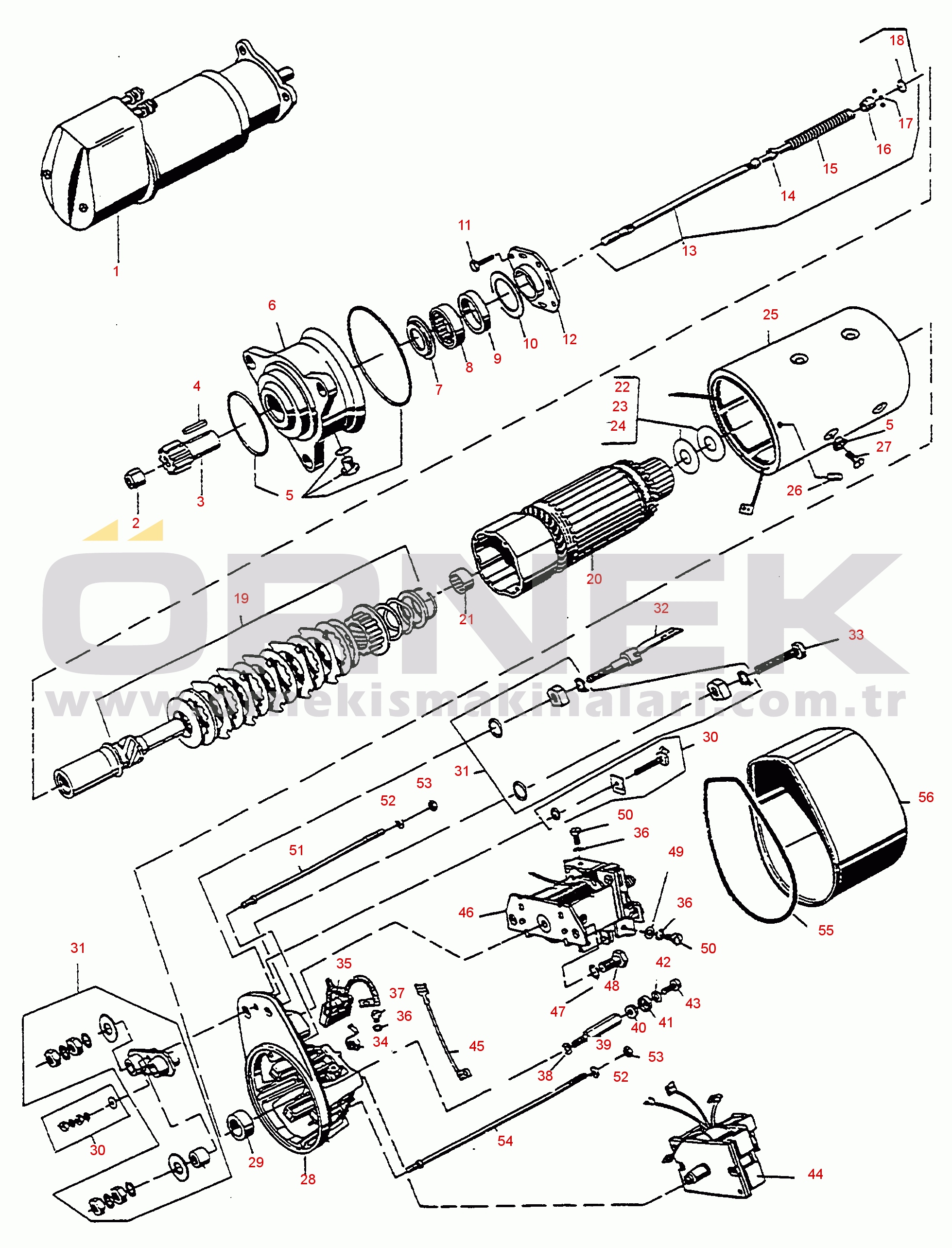 Komatsu D570E / D580E S/N 336020270 - UP STARTERMOTOR
