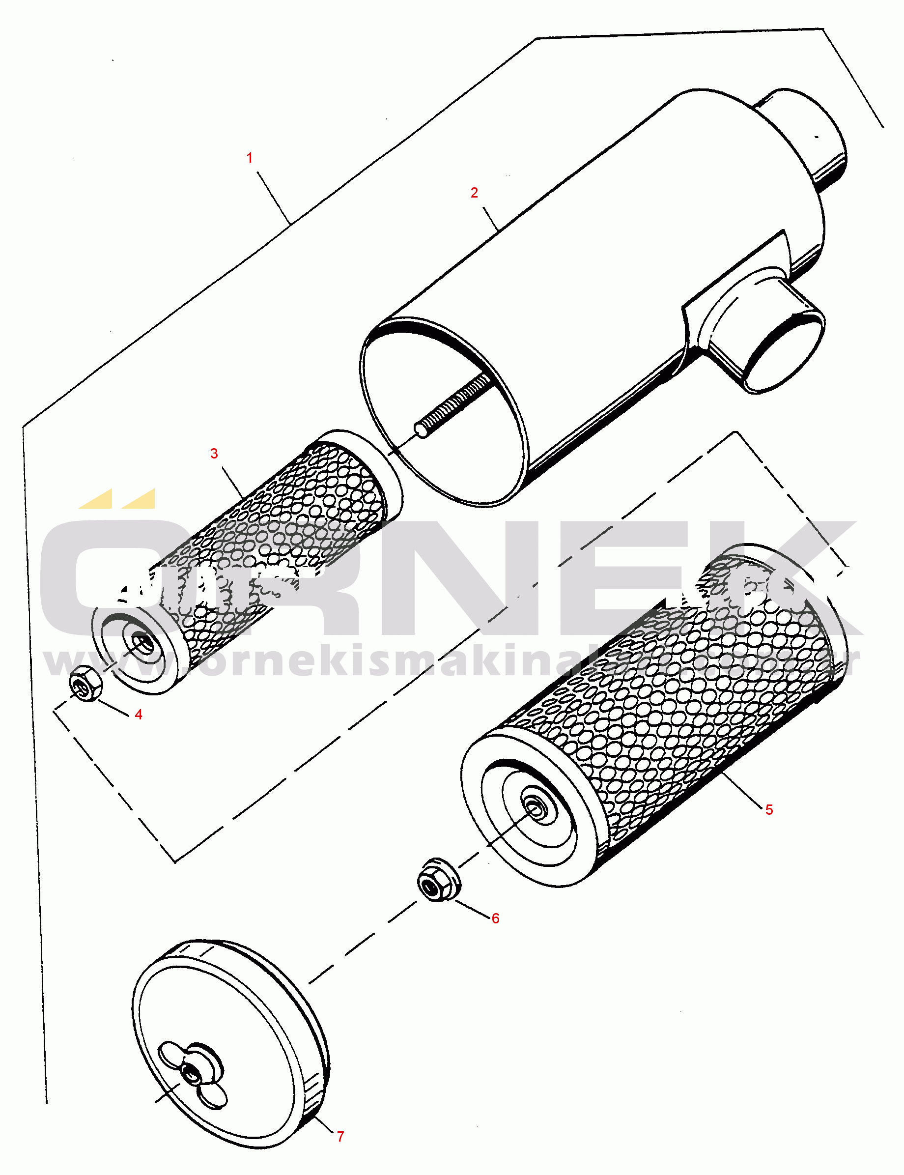 Komatsu D570E / D580E S/N 336020270 - UP AIR CLEANER