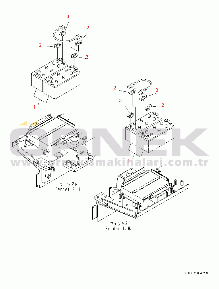 Komatsu D575A-3 S/N 10101-UP BATTERY