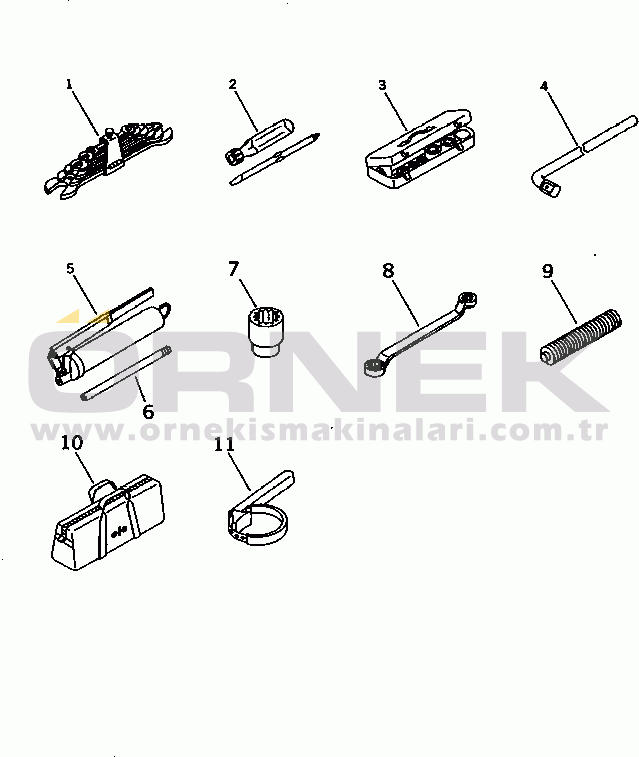 Komatsu D65EX-12H S/N 60001-60941 (For China / Trimming Dozer) TOOL