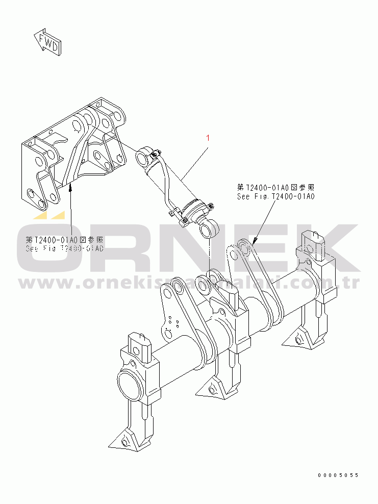 Komatsu D65EX-15 S/N 67001-UP (Overseas Version) RIPPER CYLINDER