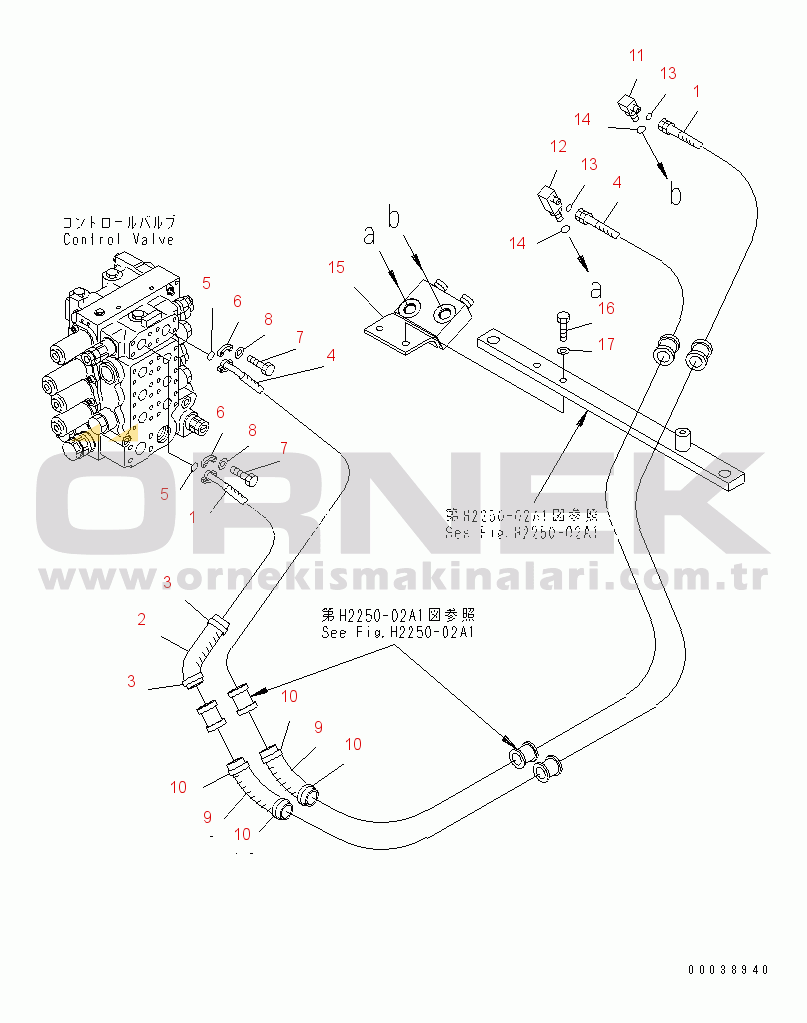 Komatsu D65PX-15E0 S/N 69001-UP (ecot3) REAR HYDRAULIC LINE (RIPPER PIPING)