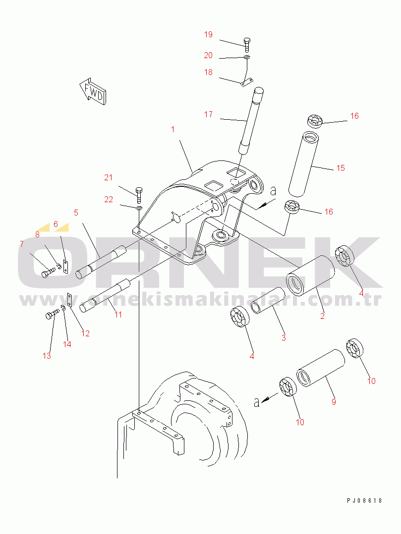 Komatsu DWT037-1B-E7 S/N 3001-UP (D31A/AM) LOGGING ARM (FOR TOWING WINCH)