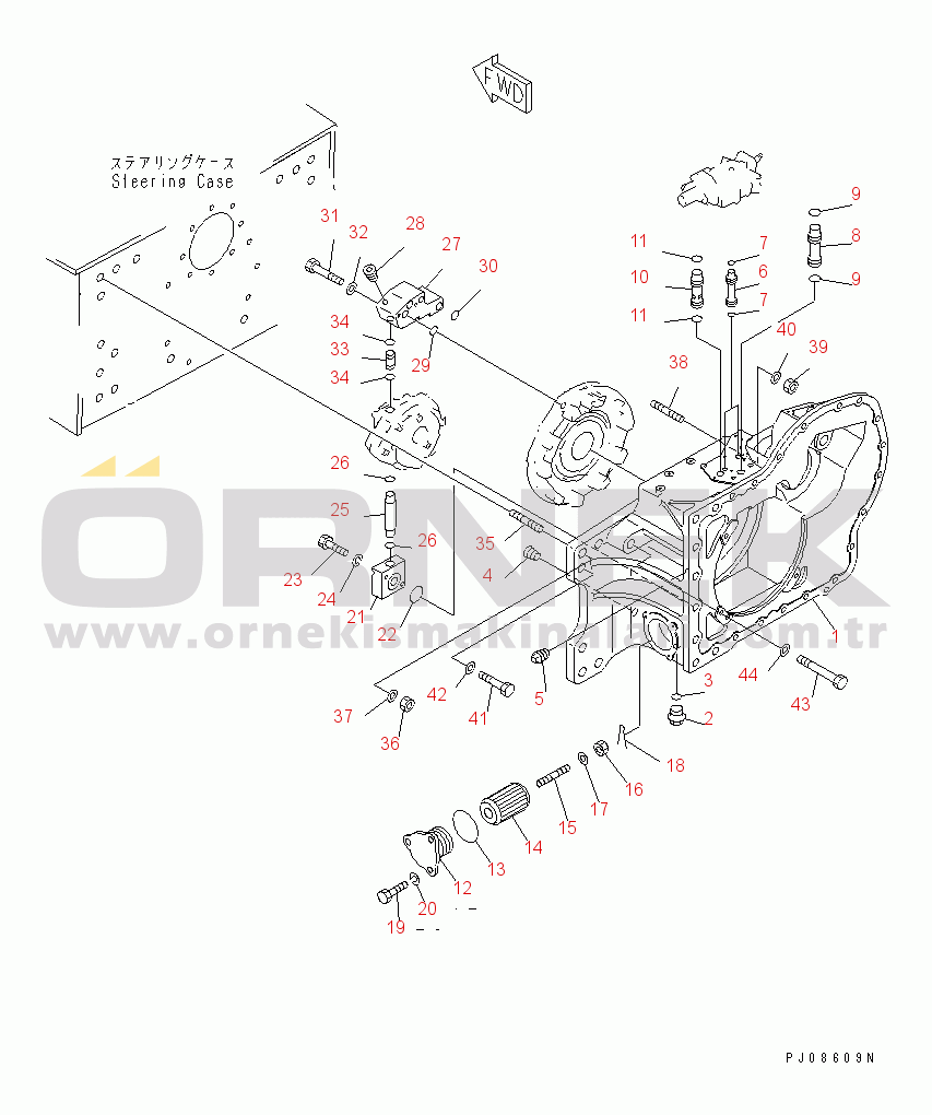 Komatsu DWT037-1B-D7 S/N 3001-UP (D31A/AM) TOWING WINCH (TRANSMISSION CASE)