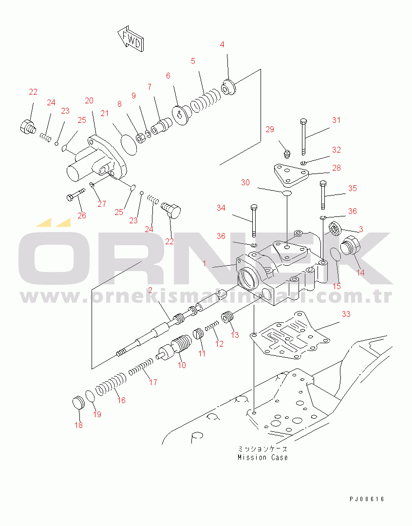 Komatsu DWT037-1B-D7 S/N 3001-UP (D31A/AM) TOWING WINCH (CONTROL VALVE)