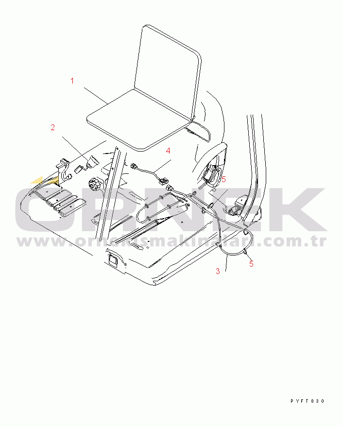 Komatsu FB09MF-13MF-12-A S/N 826828-UP SEAT HEATER