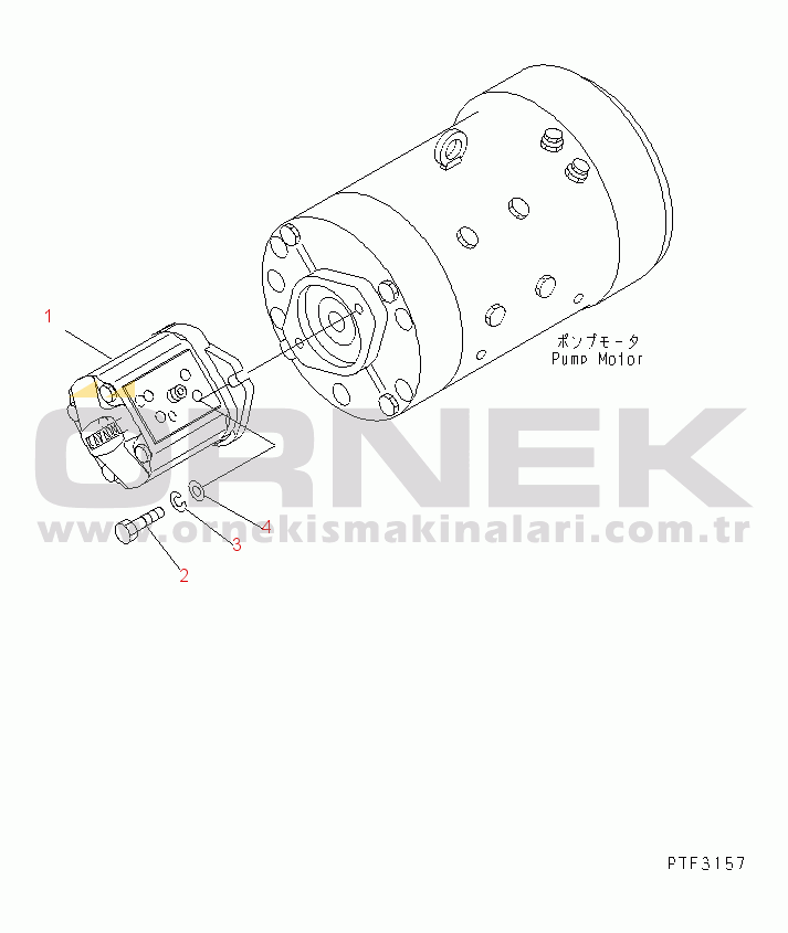 Komatsu FB10/14EXF-8 S/N 800001-UP HYDRAULIC PUMP AND MOUNTING PARTS