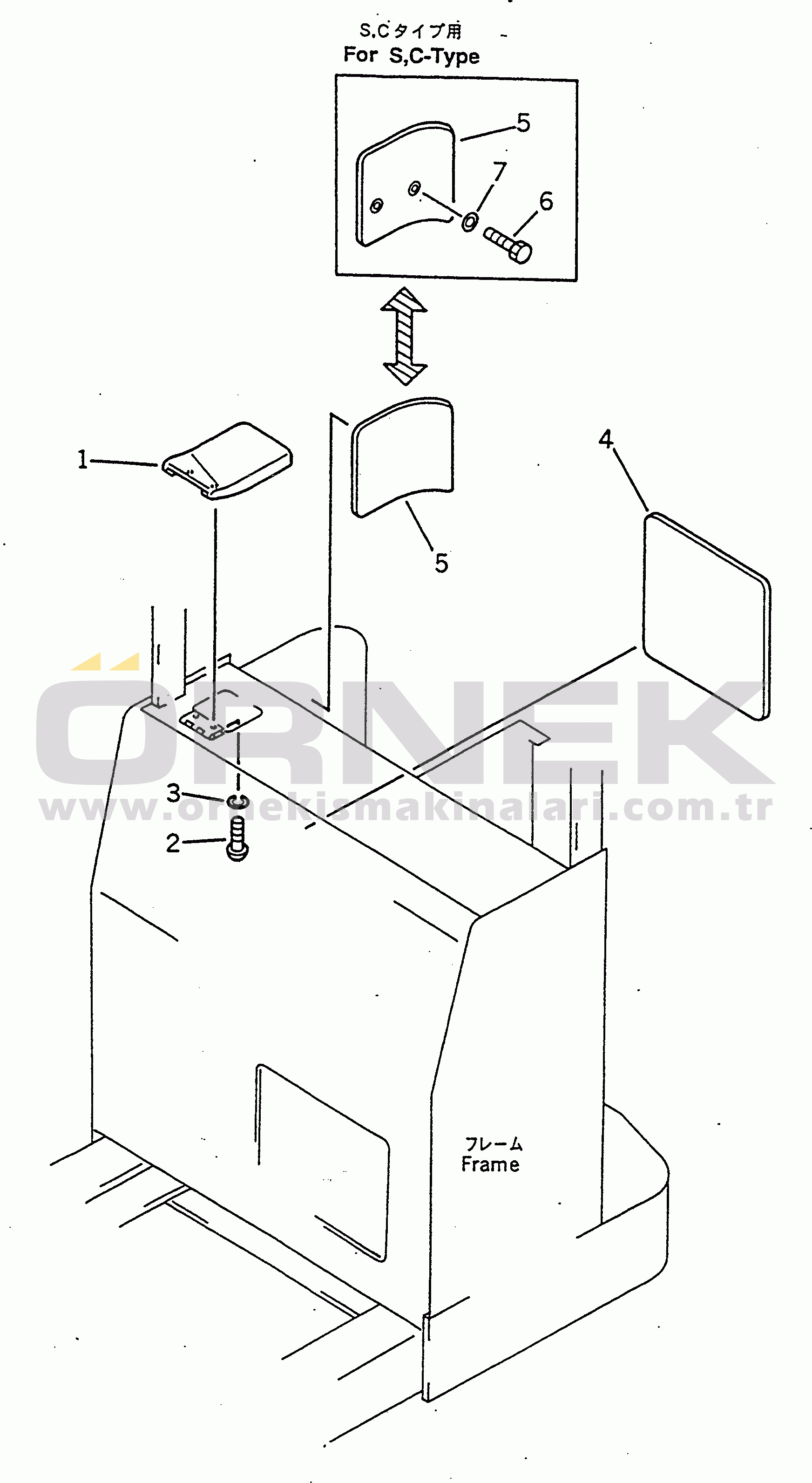 Komatsu FB10RL/13RL-10 S/N 60001-UP SEAT(#60001-70000)
