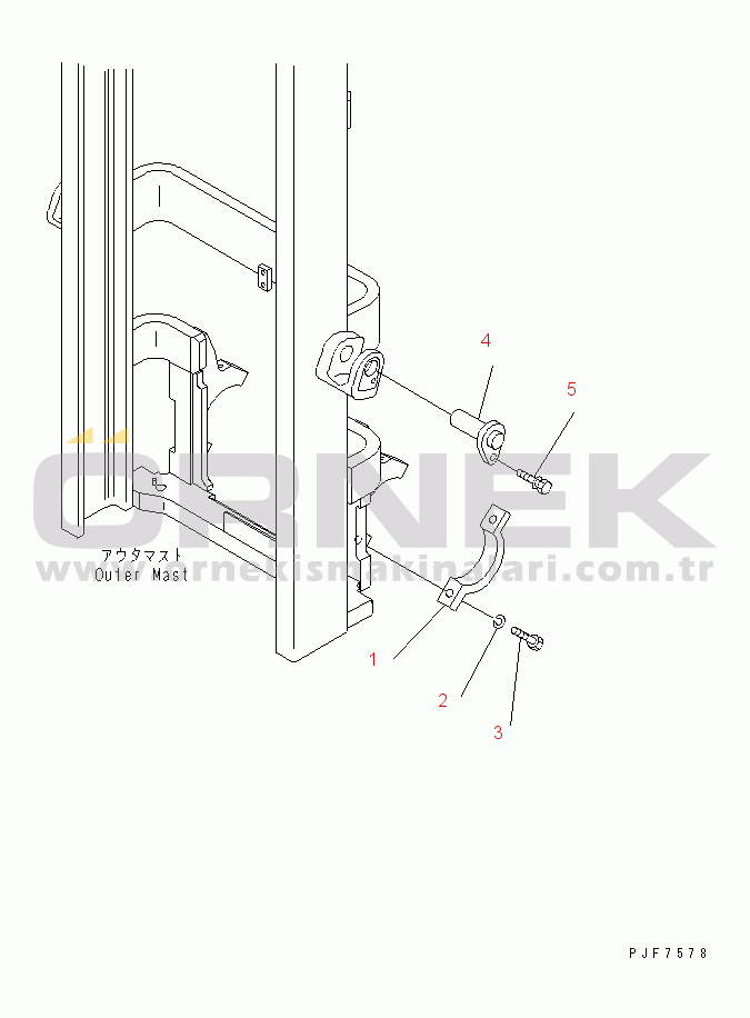 Komatsu FB20/25EXG-11 S/N 814001-UP FOR TFV MAST MOUNTING PARTS
