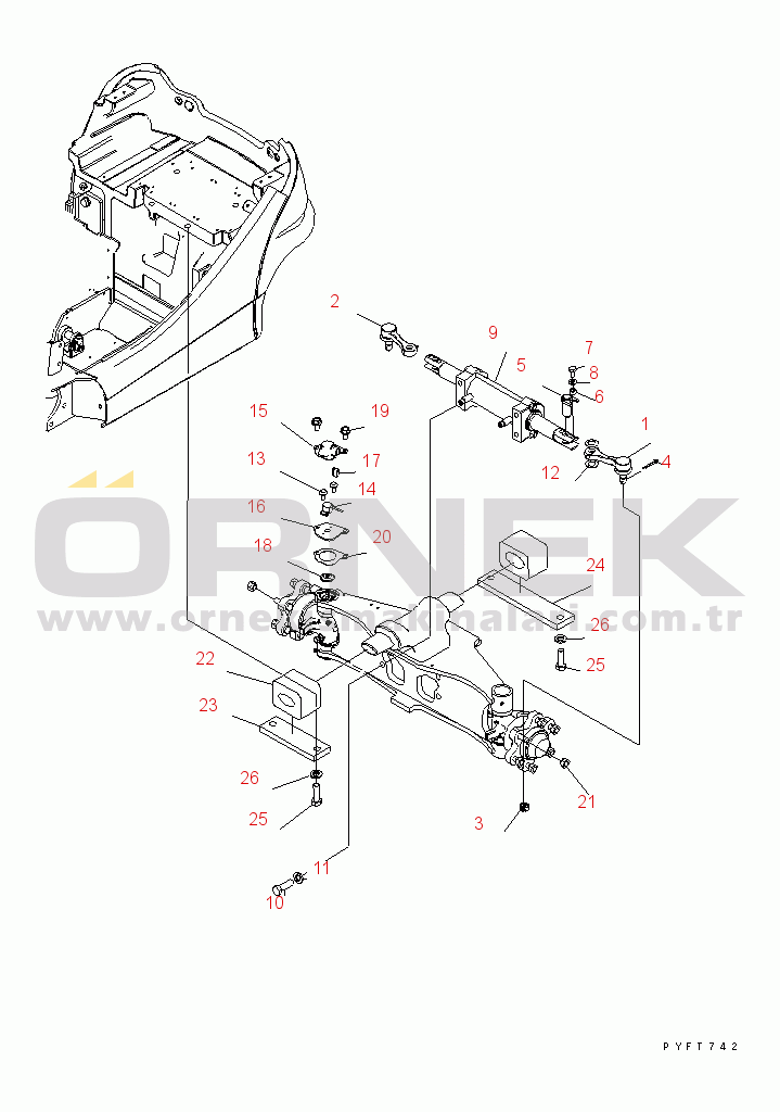 Komatsu FB20AG-12 S/N 830001-UP STEERING AXLE (2/2)