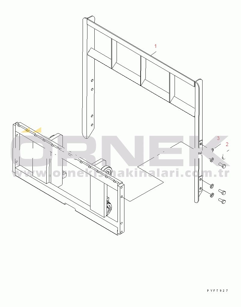 Komatsu FB20M-12-A S/N 826828-UP BACK REST