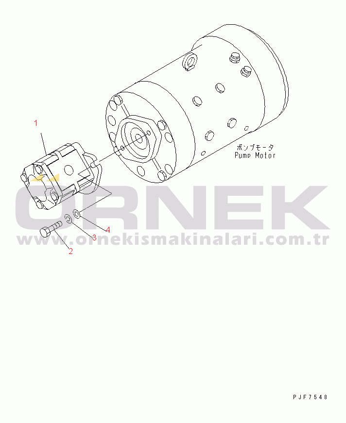 Komatsu FB30-11-W S/N 814001-UP HYDRAULIC PUMP AND MOUNTING PARTS