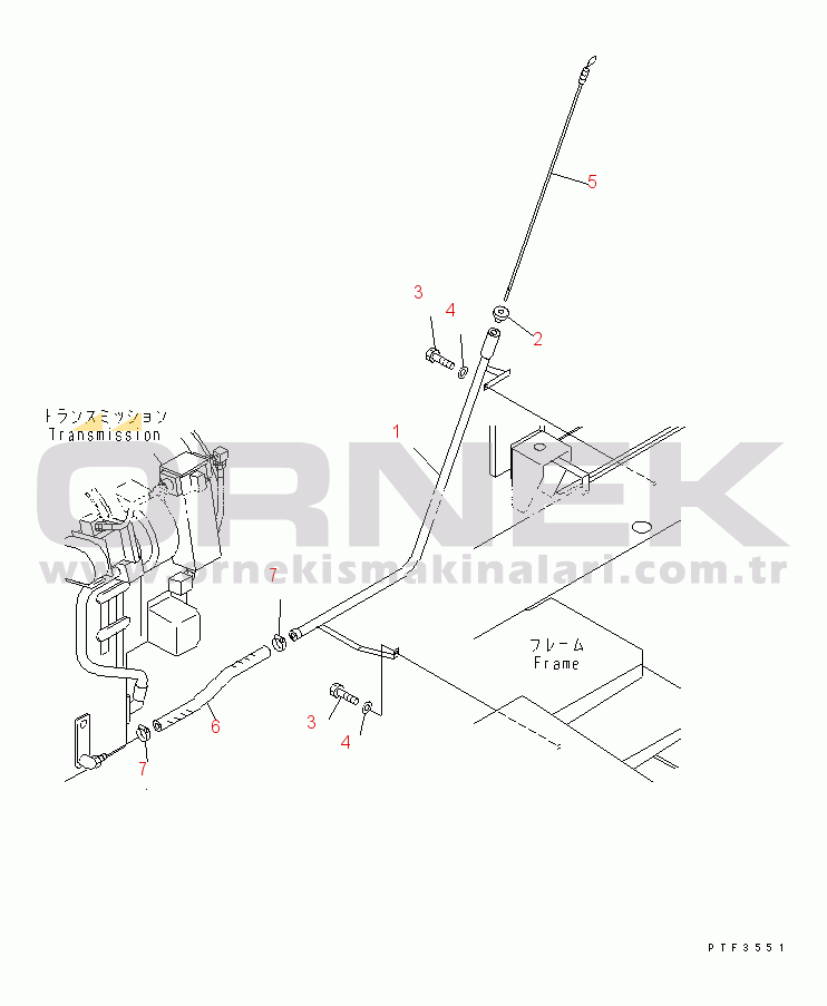 Komatsu FD200Z-6 S/N 2301-UP TORQUE CONVERTER OIL LEVEL GAUGE
