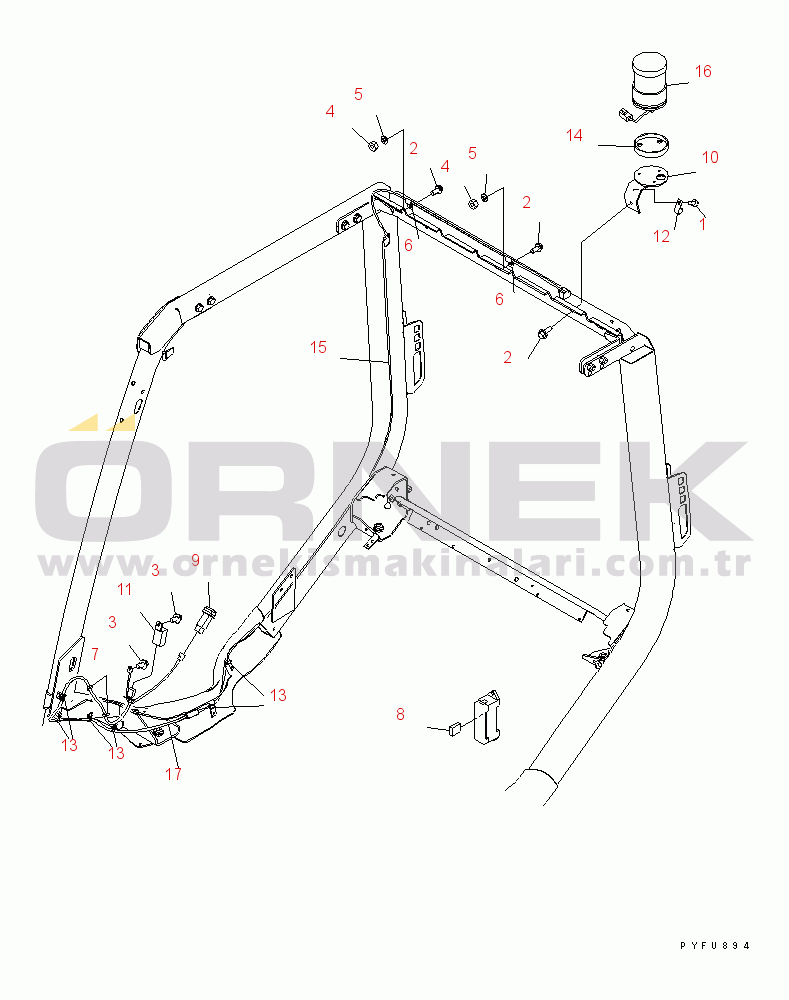 Komatsu FD45-10 S/N 133001-UP BEACON LAMP (INDEPENDENT LIGHTING SWITCH TYPE)