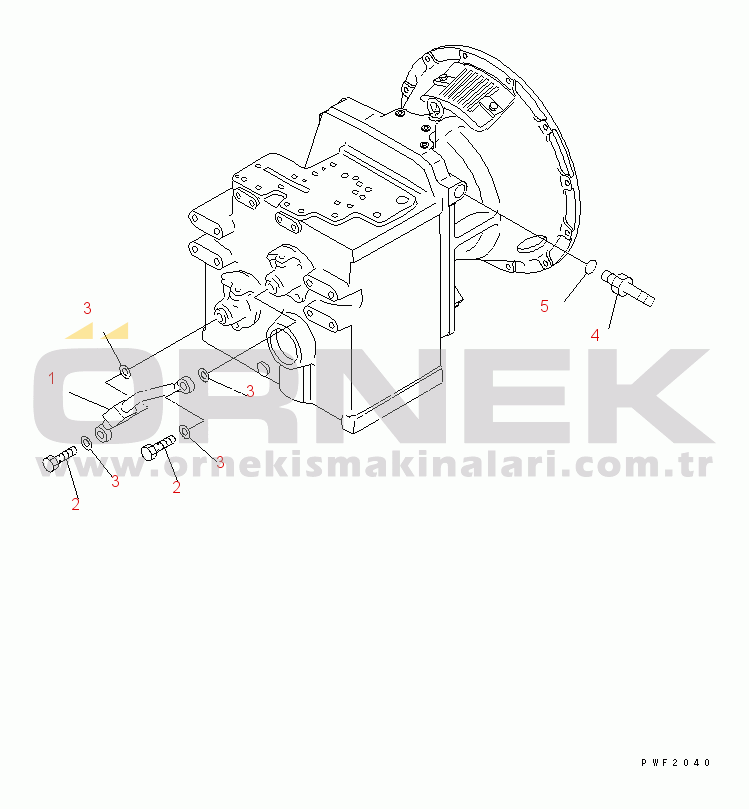 Komatsu FD80-8-US S/N 44801-UP TORQUE FLOW DRIVE TRANSMISSION (6/10) (OIL COOLER PIPING)
