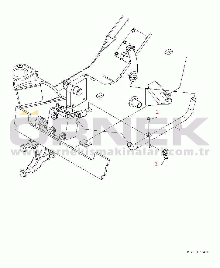Komatsu FG15H/18H-20 S/N 650001-UP HYDRAULIC PIPING (RETURN LINE)