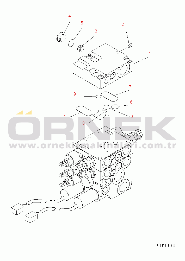 Komatsu FG40-10-US S/N 133001-UP CONTROL VALVE (3-SPOOL) (1/5) (INNER PARTS)
