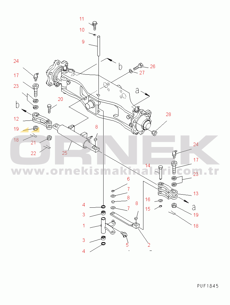 Komatsu FG45-7 S/N 100001-UP STEERING AXLE (2/2)(#100001-105917)
