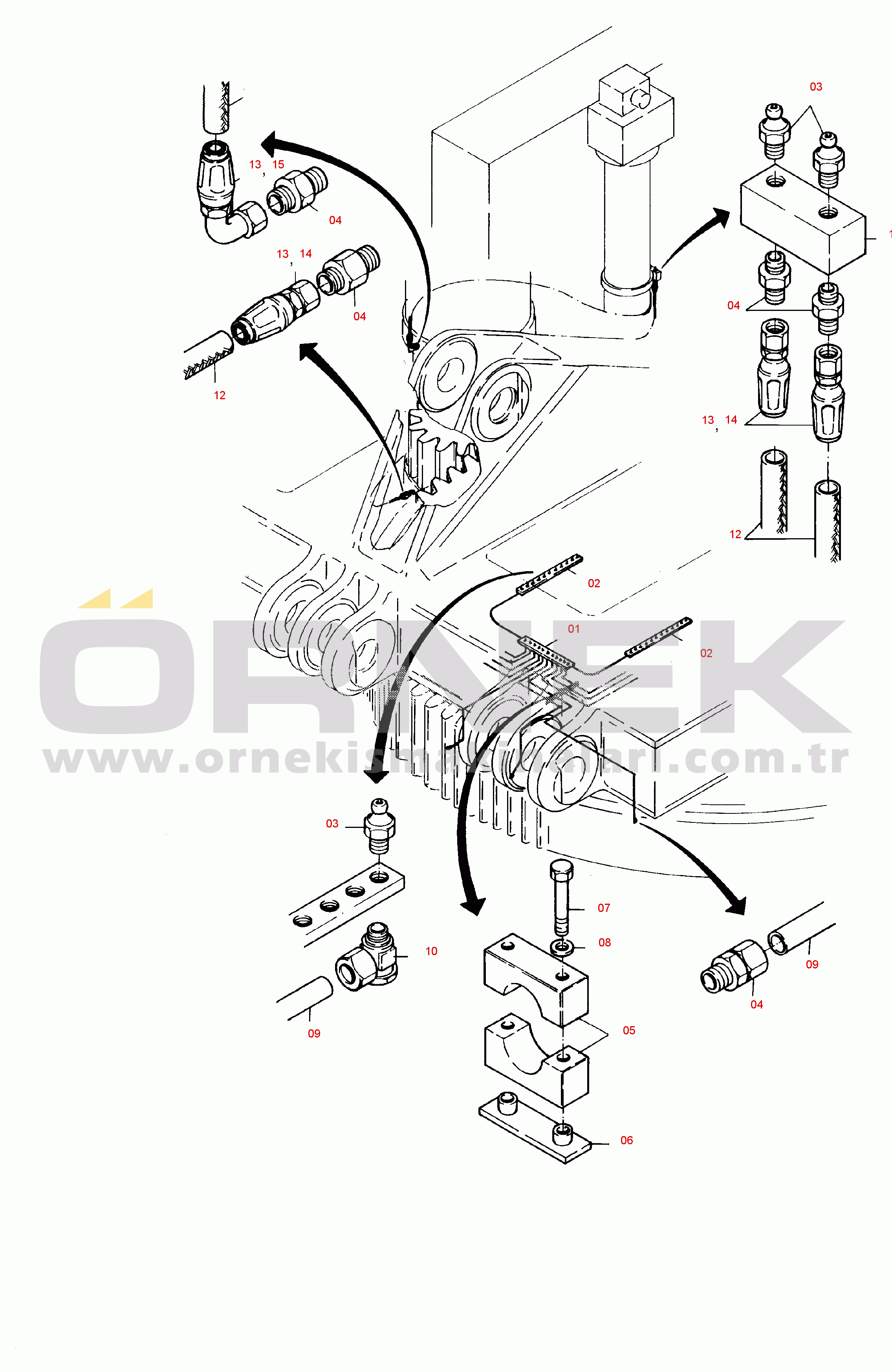 Komatsu H185S S/N 06085 Hand Operated Lube Arr.
