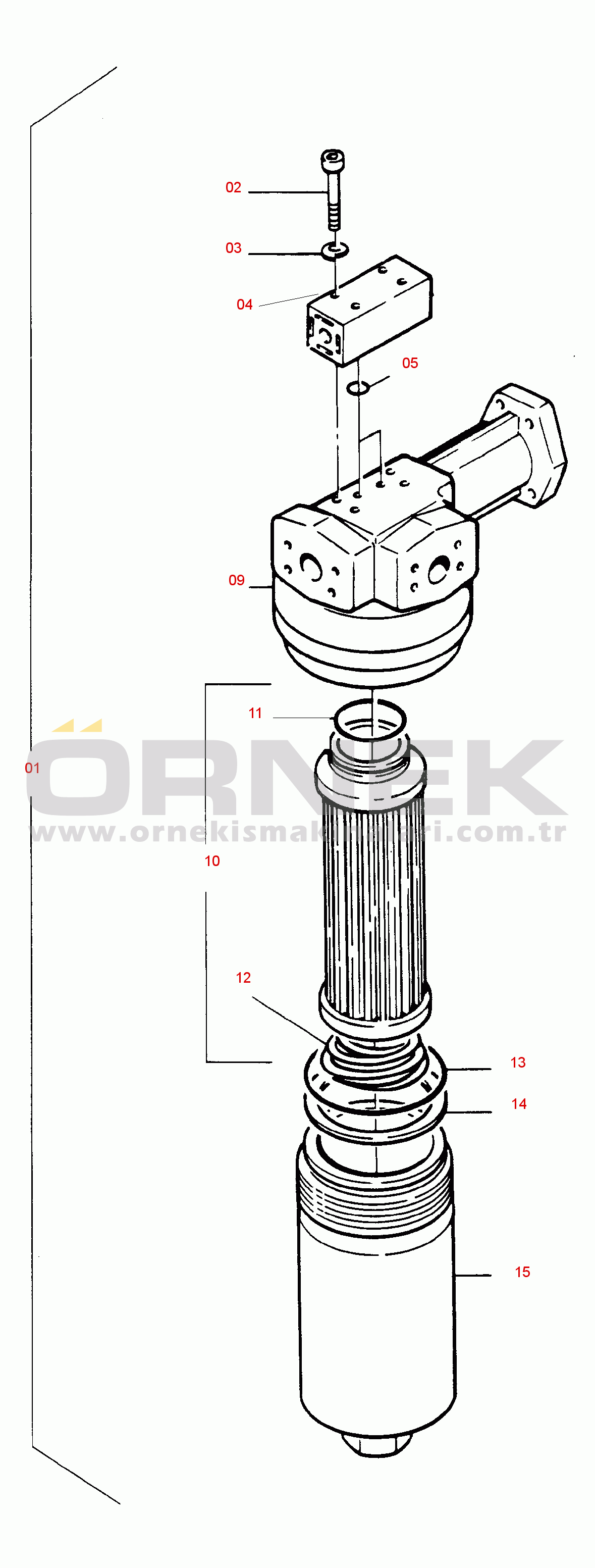 Komatsu PC3000-6 S/N 06219 H. P. Filter