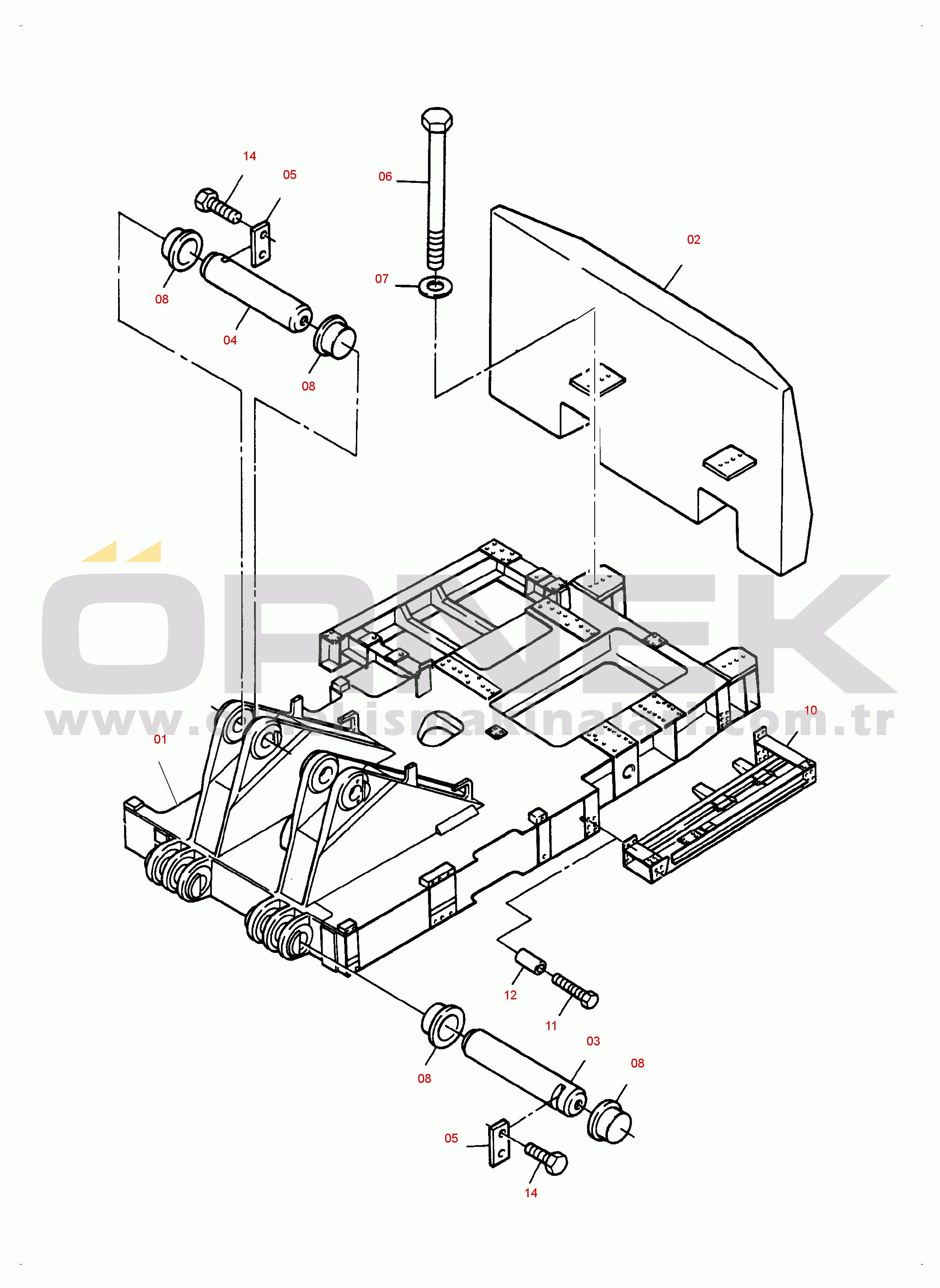 Komatsu PC3000-6 S/N 06280 Pin, Boom - Counterweight