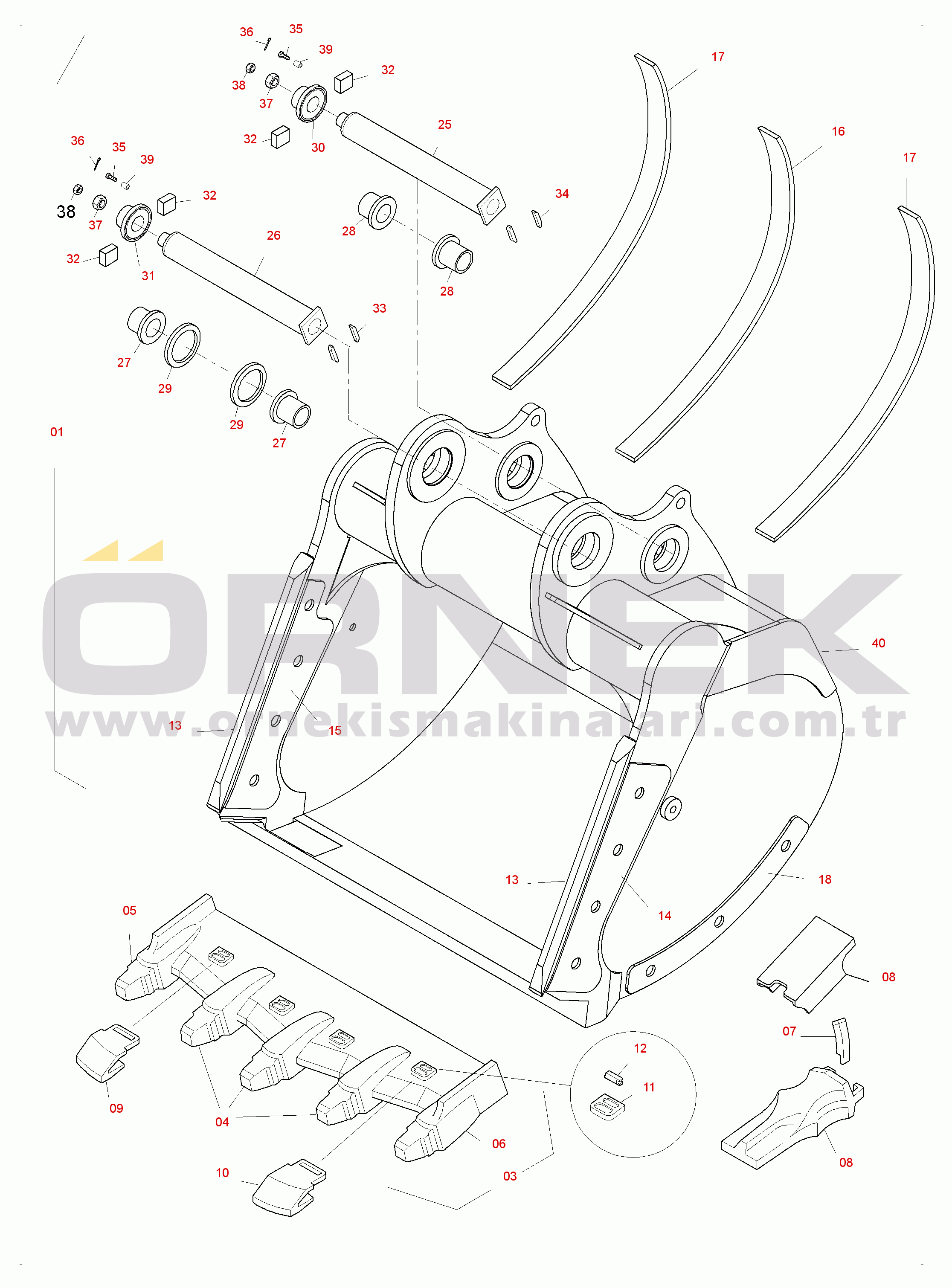 Komatsu PC3000-6 S/N 06281 Backhoe 15 cm3 with wear and tear parts (WP2)