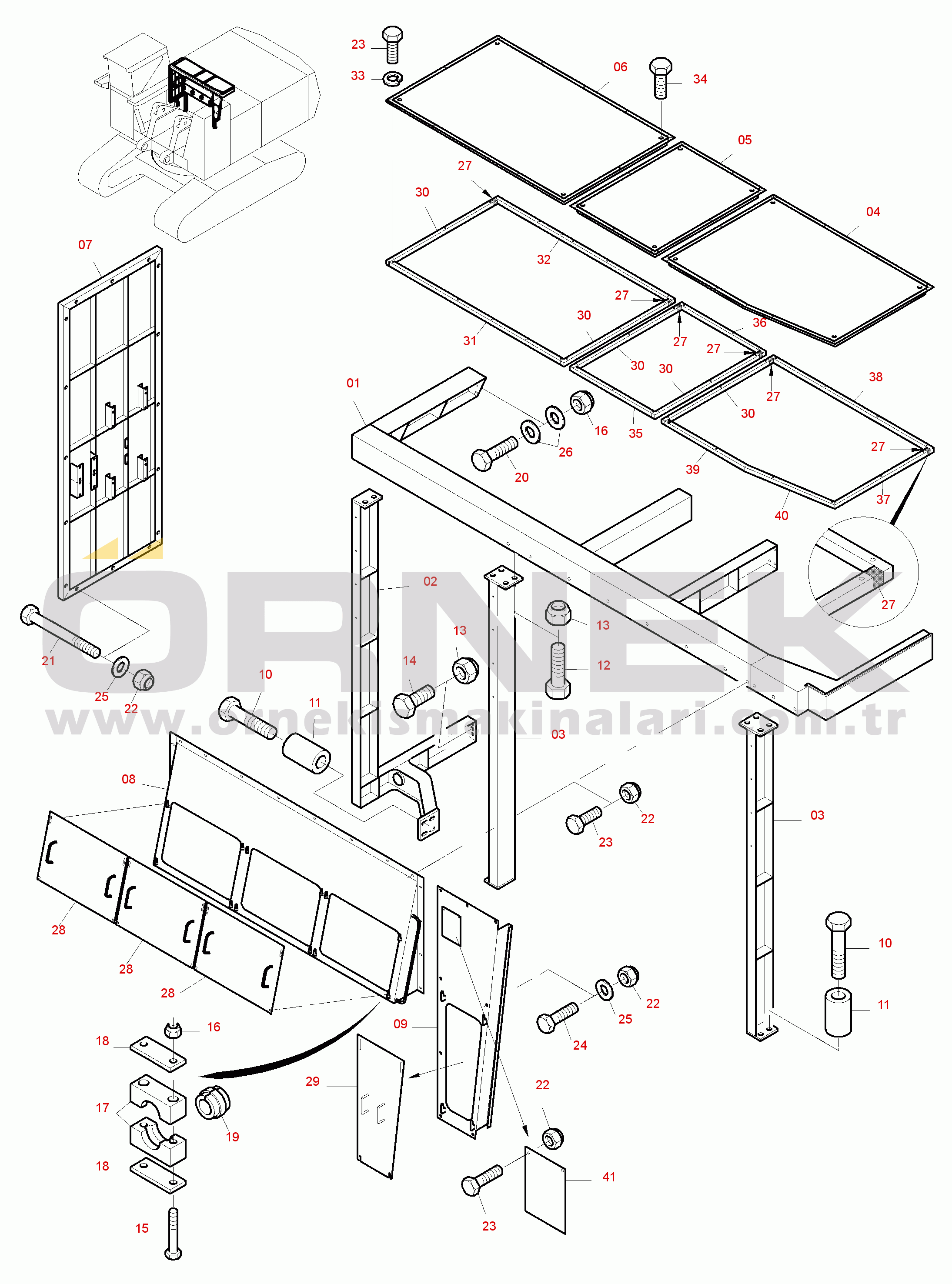 Komatsu PC8000-6E S/N 12092 Cover, front