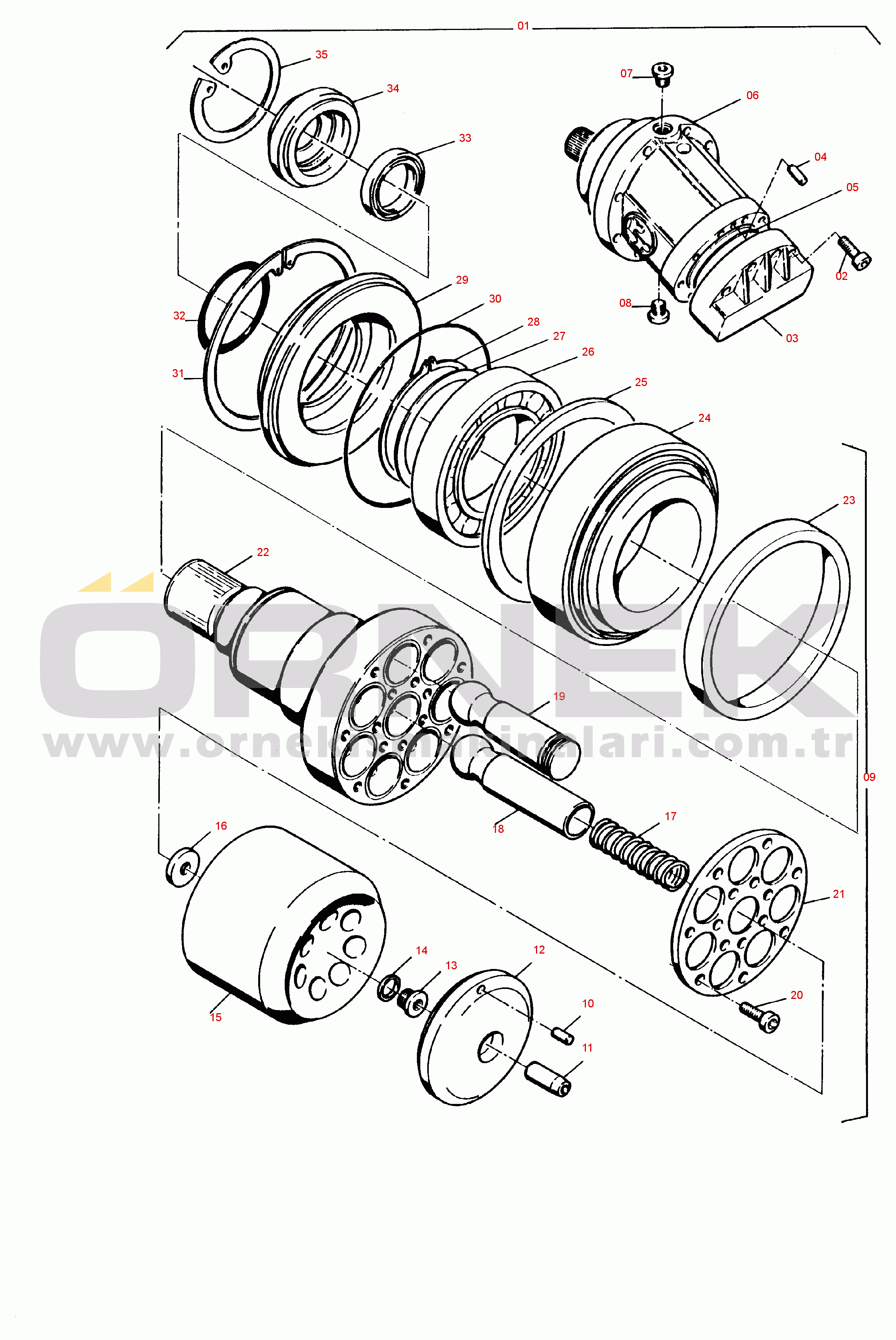 Komatsu PC5500-6E S/N 15028 Hydr.Motor
