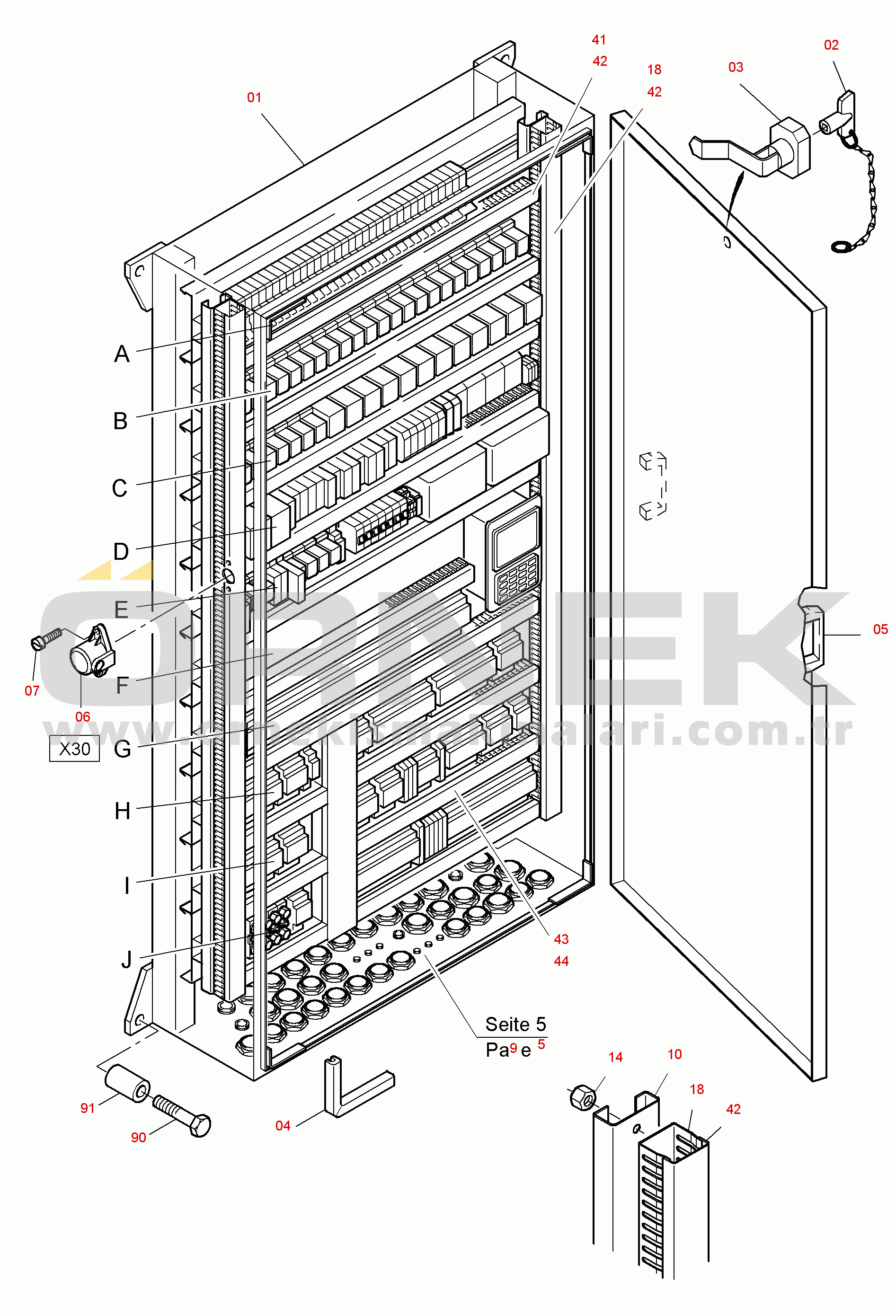 Komatsu PC3000-6 S/N 46155 Main Switch Box in Cab Support
