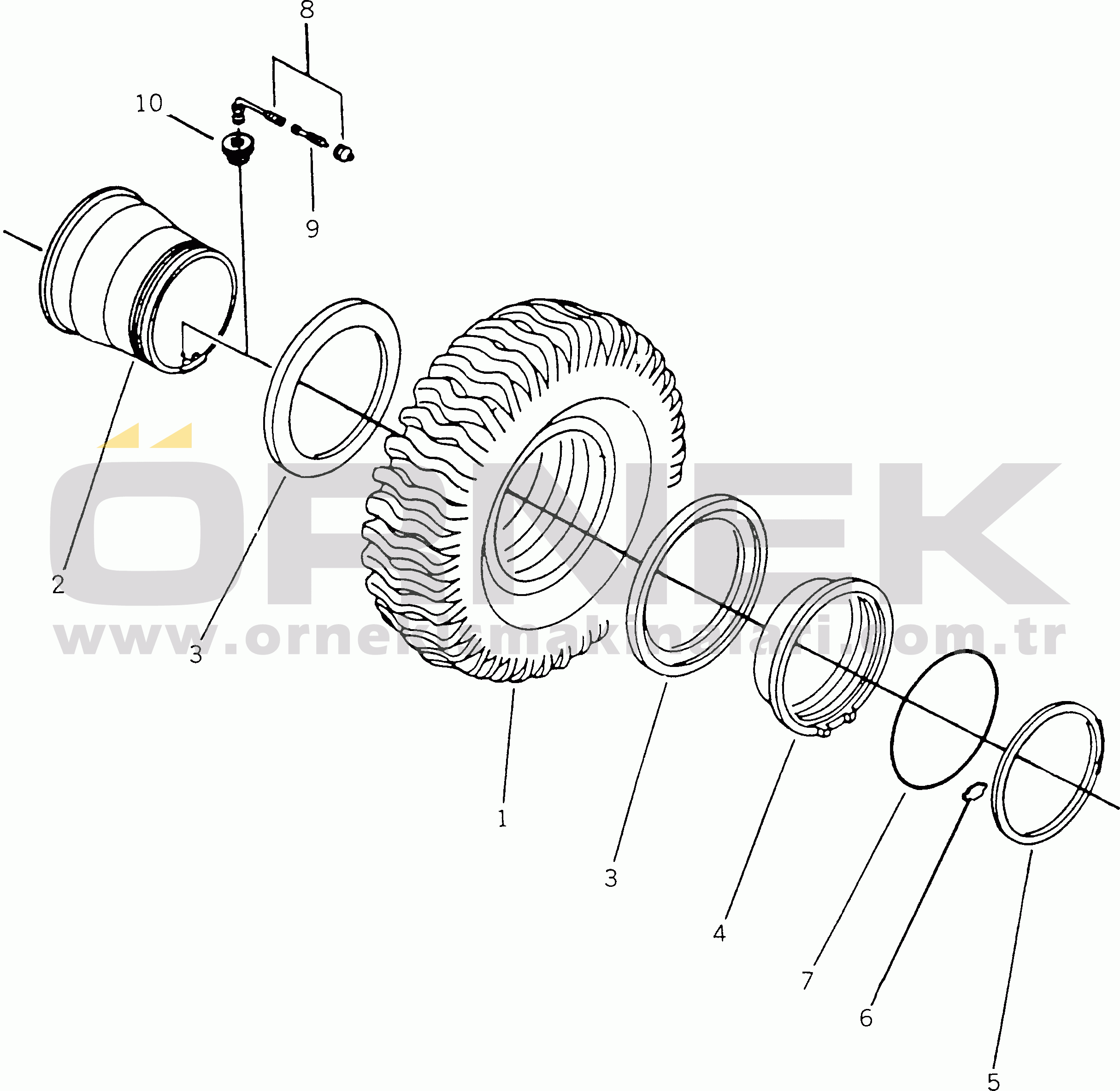 Komatsu HA250-1 S/N 60636-UP TIRE AND RIMES