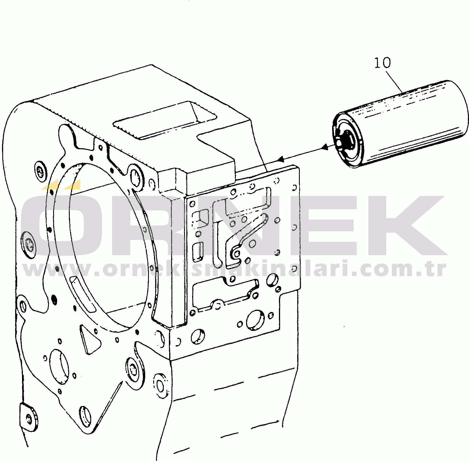 Komatsu HA270-1 S/N 65226-UP TRANSMISSION OIL FILTER (T/M NO.4644 026 201)(#65226-66999)