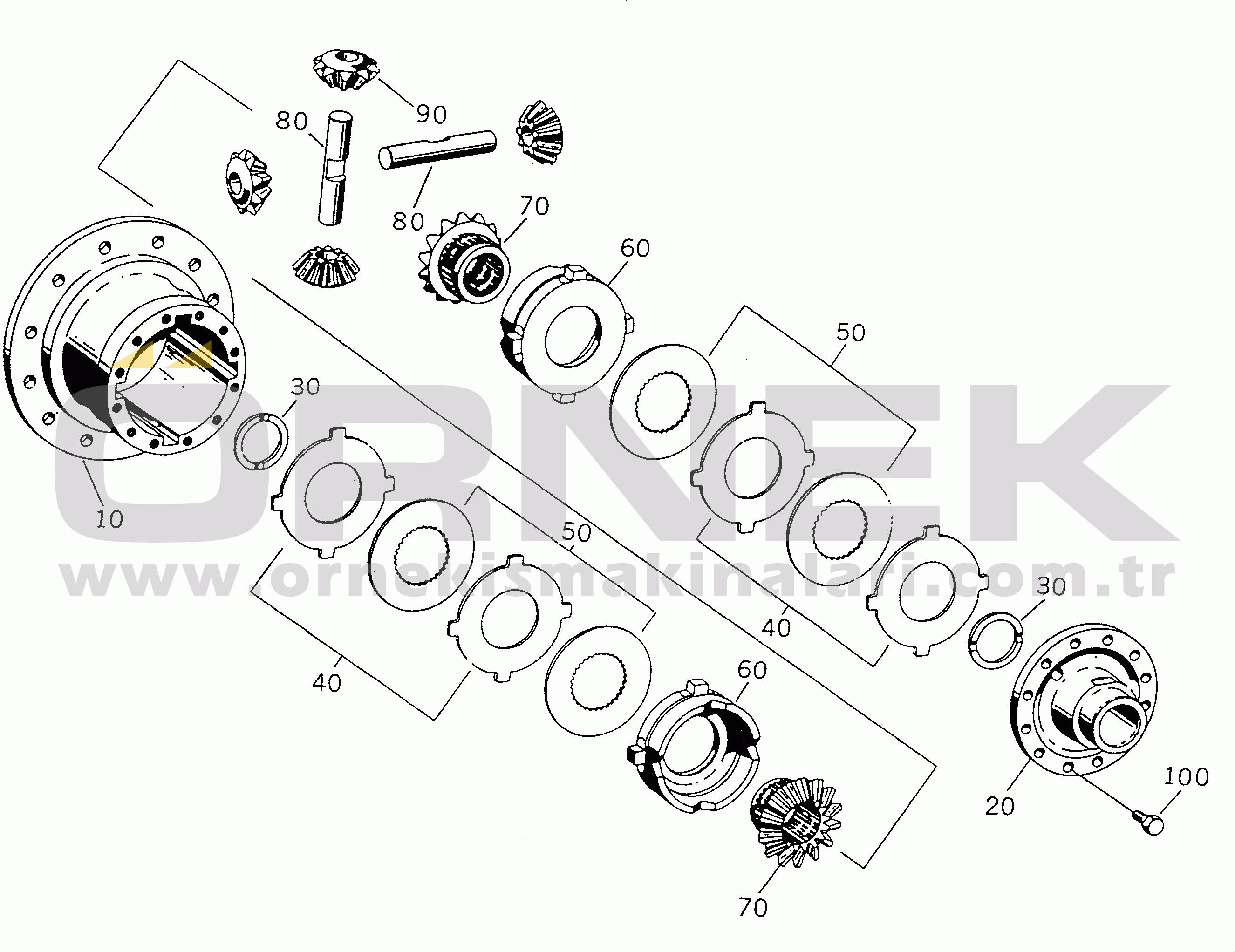 Komatsu HA270-1 S/N 65226-UP FRONT DIFFERENTIAL GEAR (T/M NO.4644 026 201)(#65226-66999)