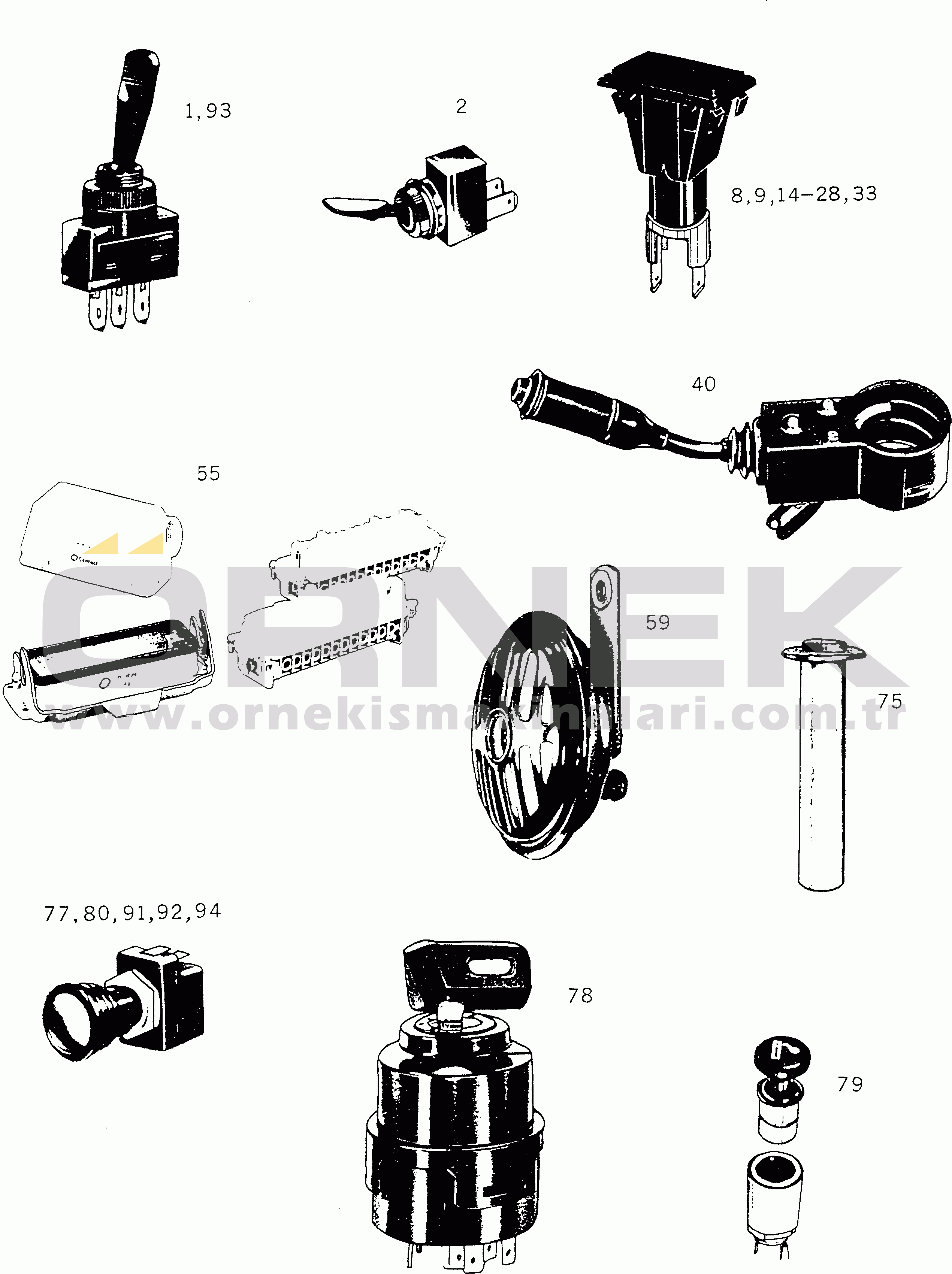 Komatsu HA270-1 S/N 65226-UP ELECTRICAL COMPONENTS (1/4)(#65226-65830)