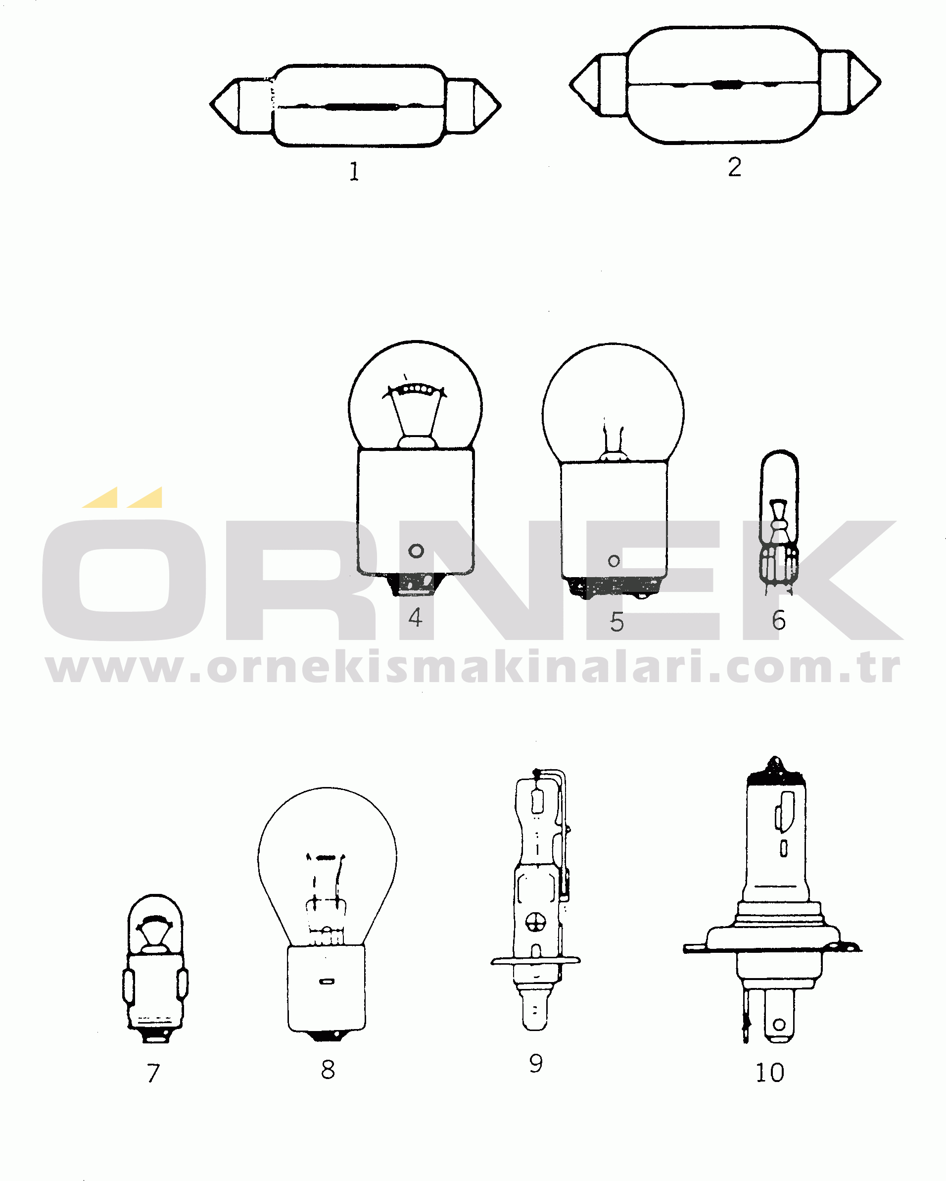 Komatsu HA270-1 S/N 65226-UP BULBS(#65226-65830)
