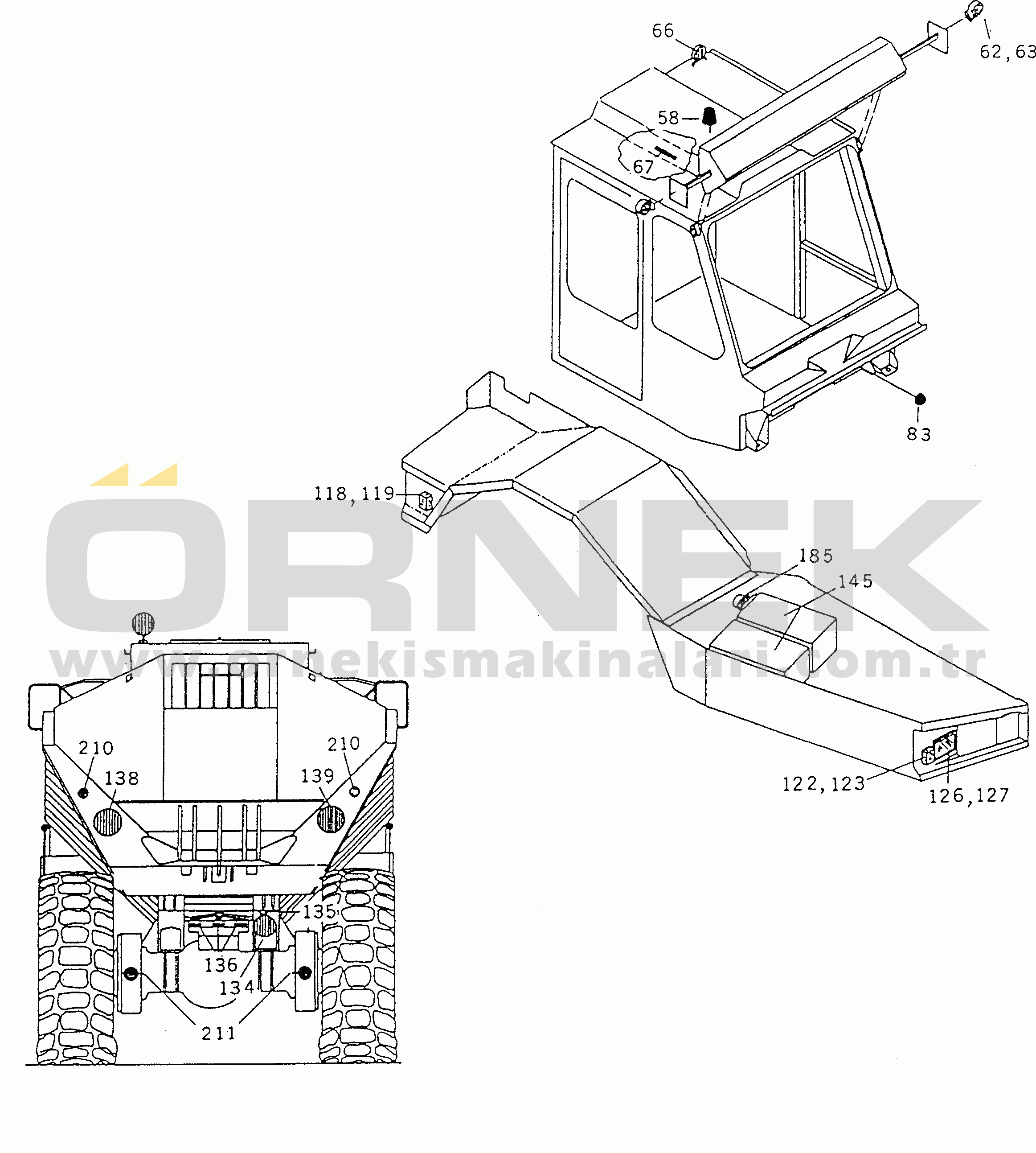 Komatsu HA270-1 S/N 65226-UP LIGHT EQUIPMENT(#65831-66999)