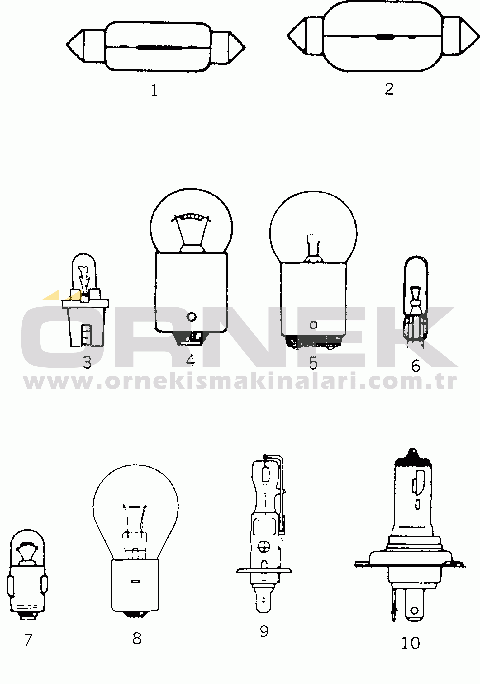 Komatsu HA270-1 S/N 65226-UP BULBS(#65831-66999)