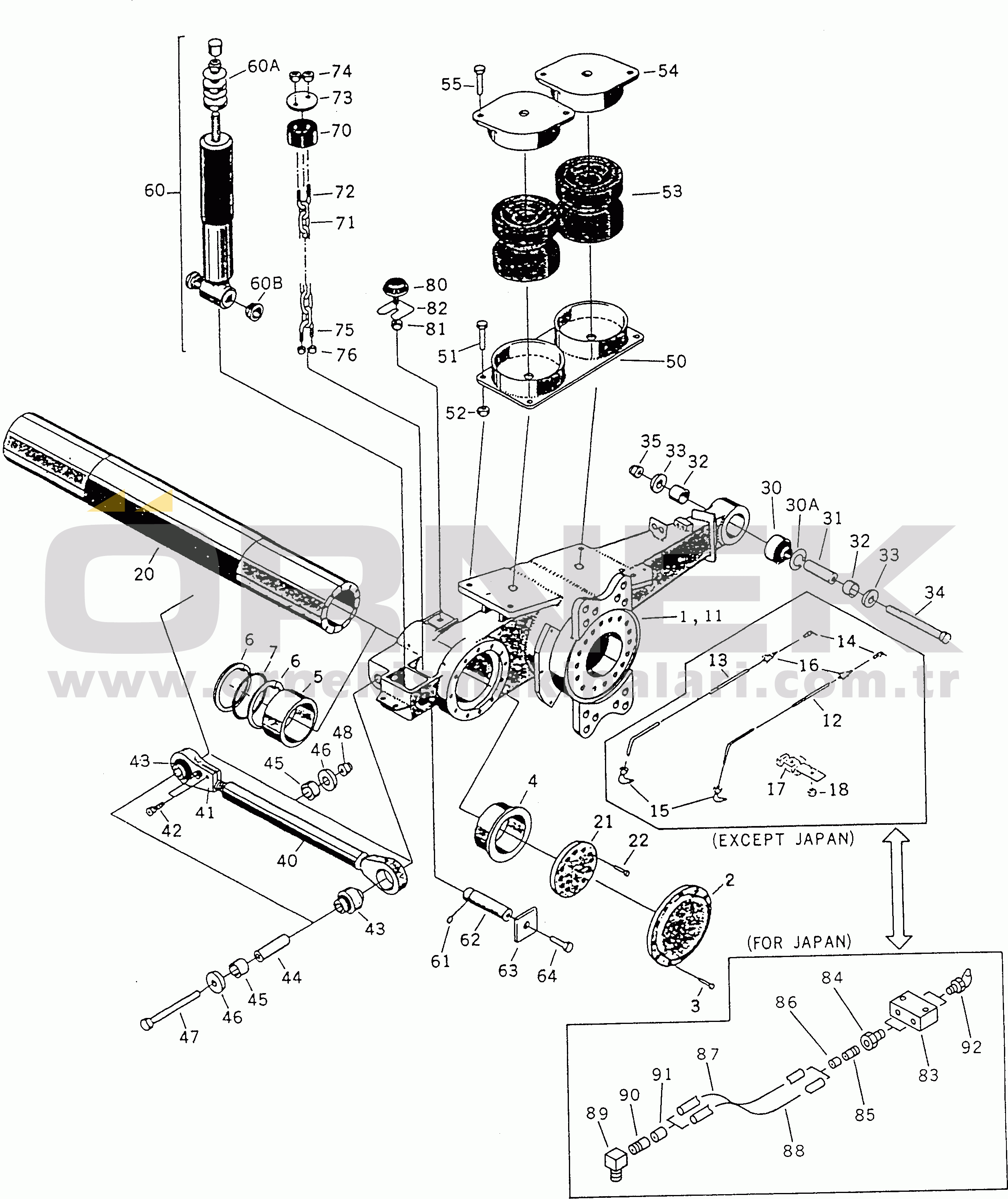 Komatsu HA270-1 S/N 65226-UP FRONT SUSPENSION