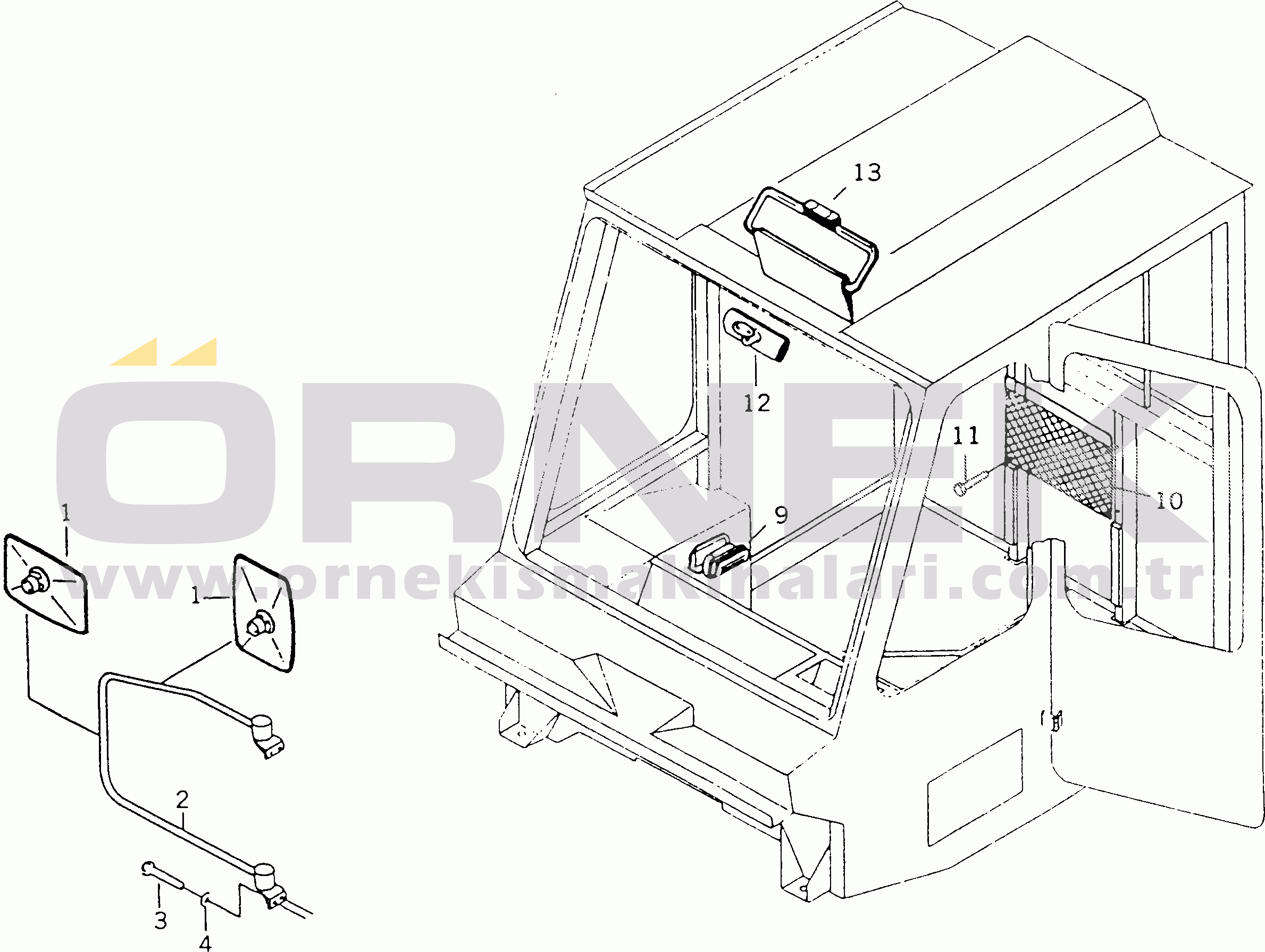 Komatsu HA270-1 S/N 65226-UP CABINE EQUIPMENT(#65956-)