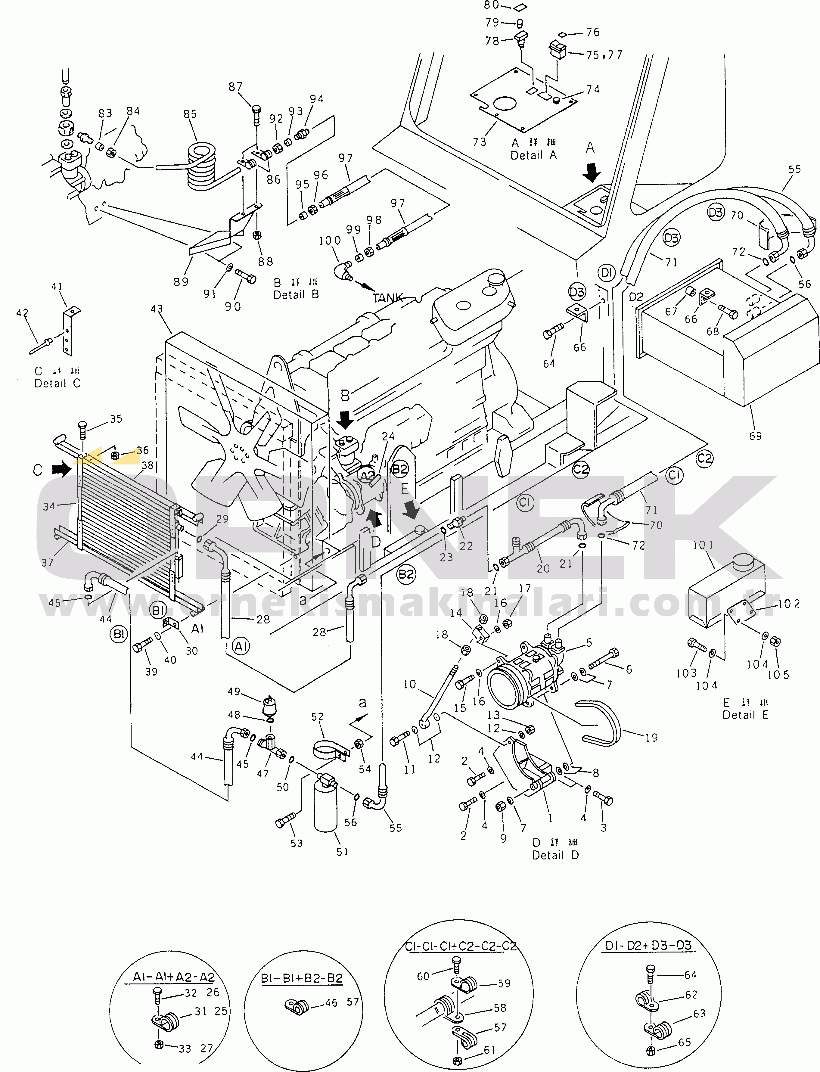 Komatsu HA270-1 S/N 65226-UP AIR CONDITIONER (2/2)(#311001-)