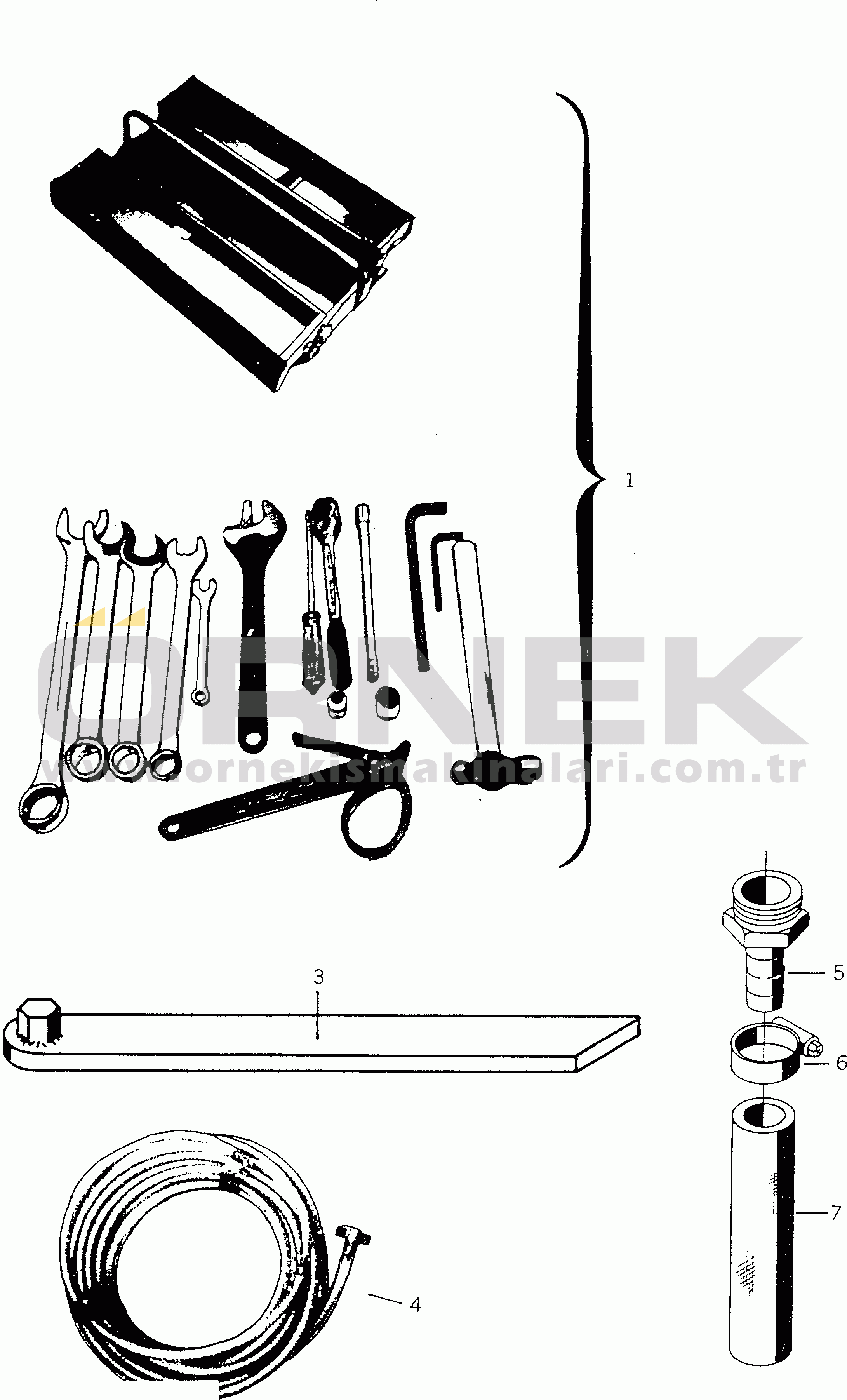 Komatsu HA270-1 S/N 65226-UP STANDARD TOOLS