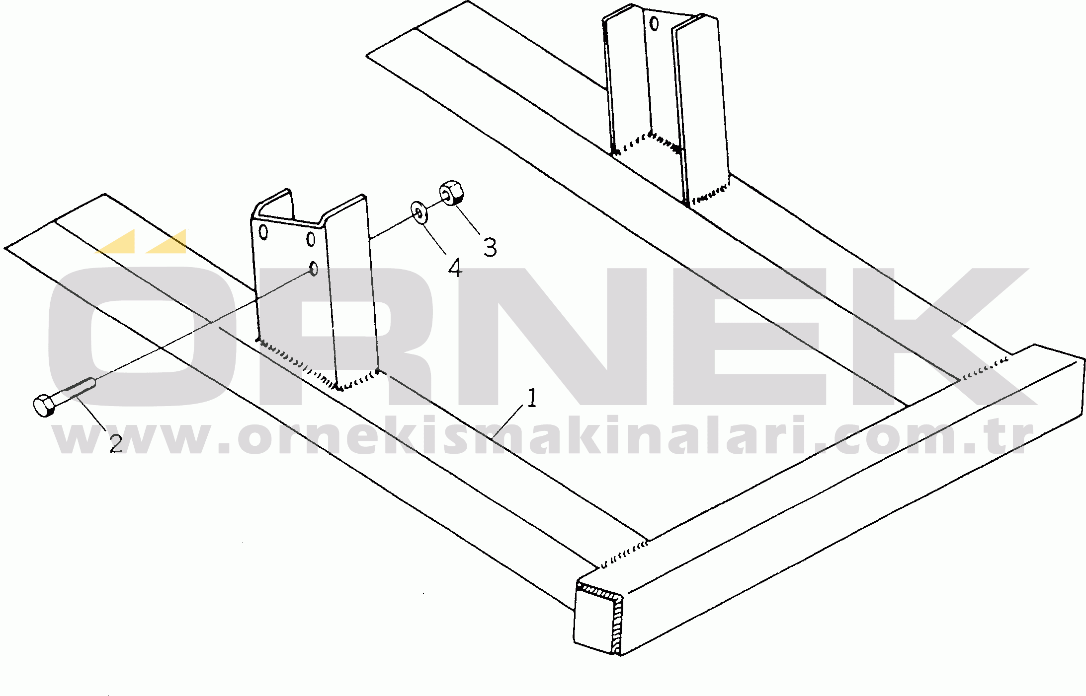 Komatsu HA270-1 S/N 65226-UP REAR BUMPER