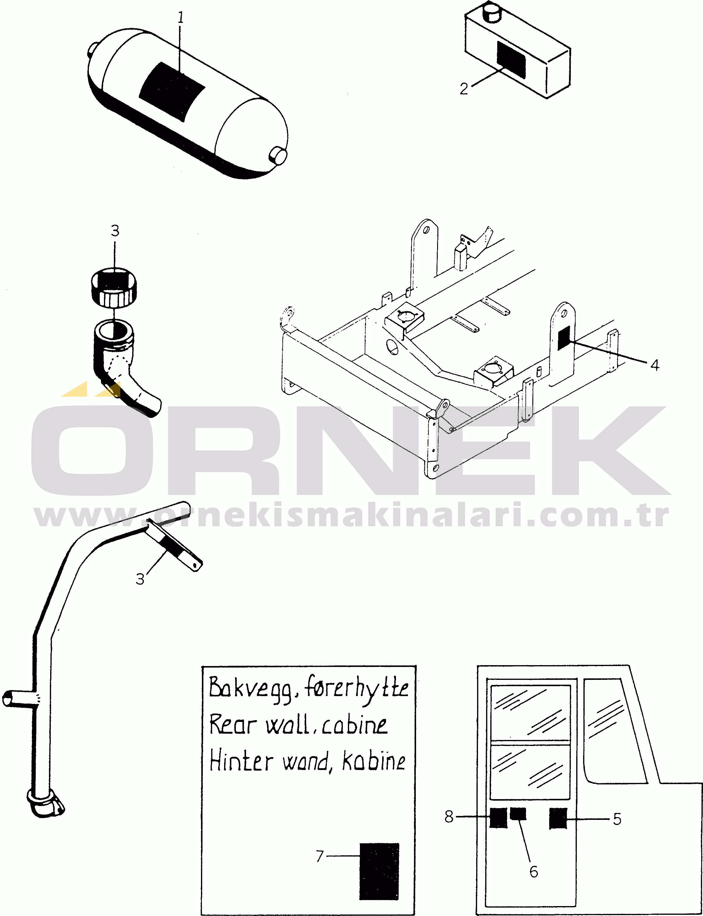 Komatsu HA270-1 S/N 65226-UP STICKERS (2/3)