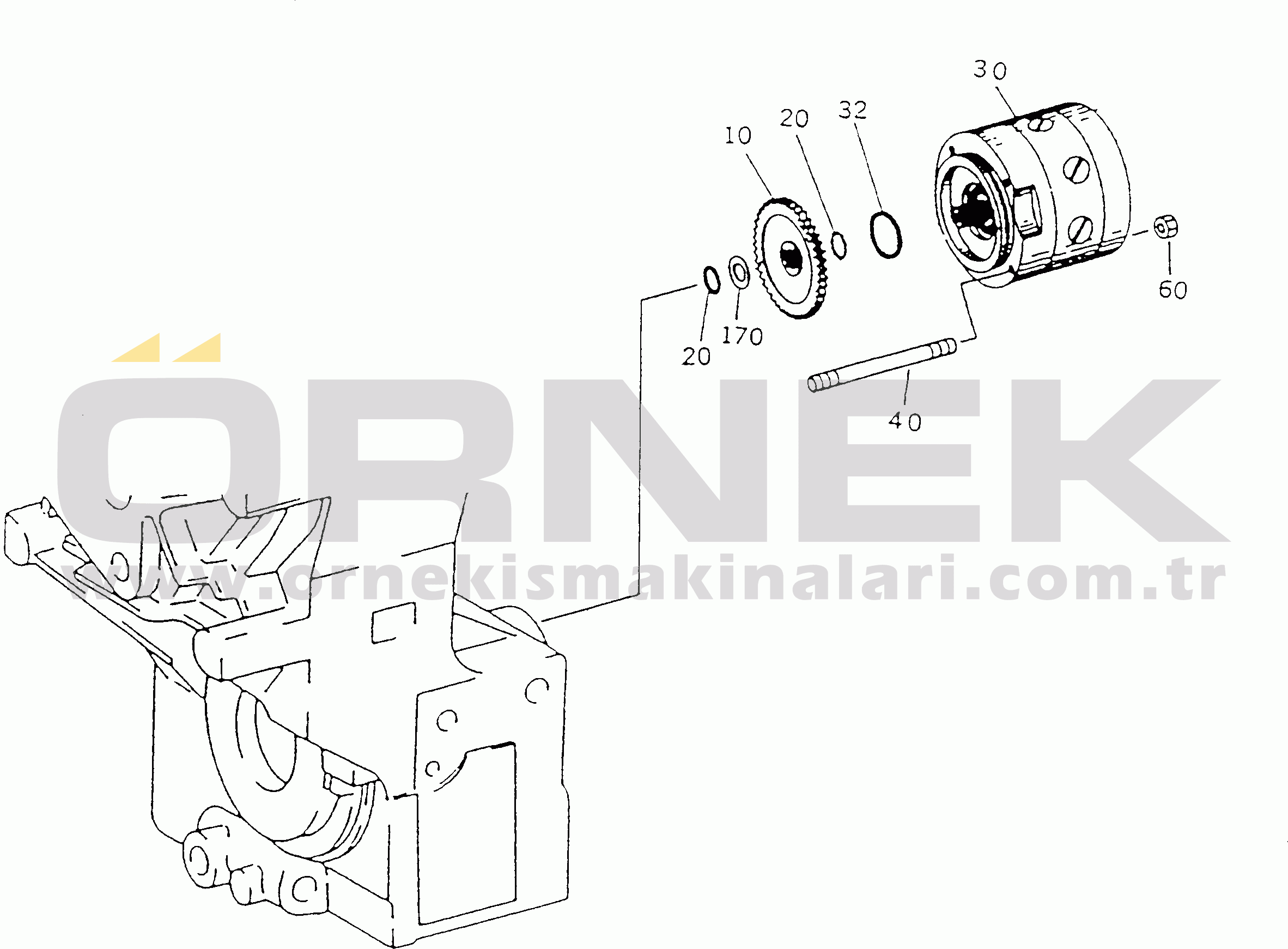 Komatsu HA270-3 S/N 313001-UP EMERGENCY STEERING PUMP(#313001-313103)